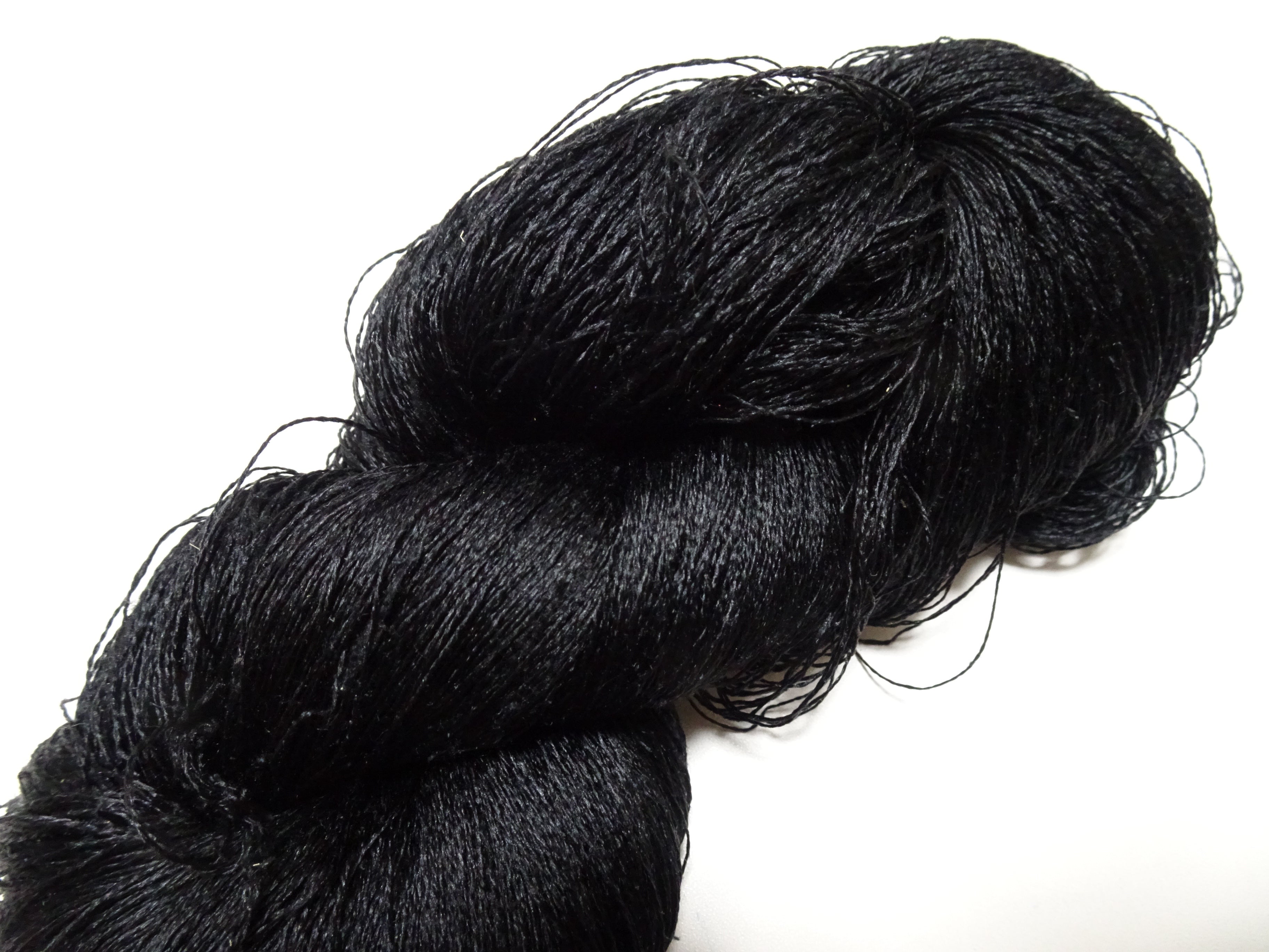 Japanese Vintage Twisted Silk Thread Embroidery 14596  Black