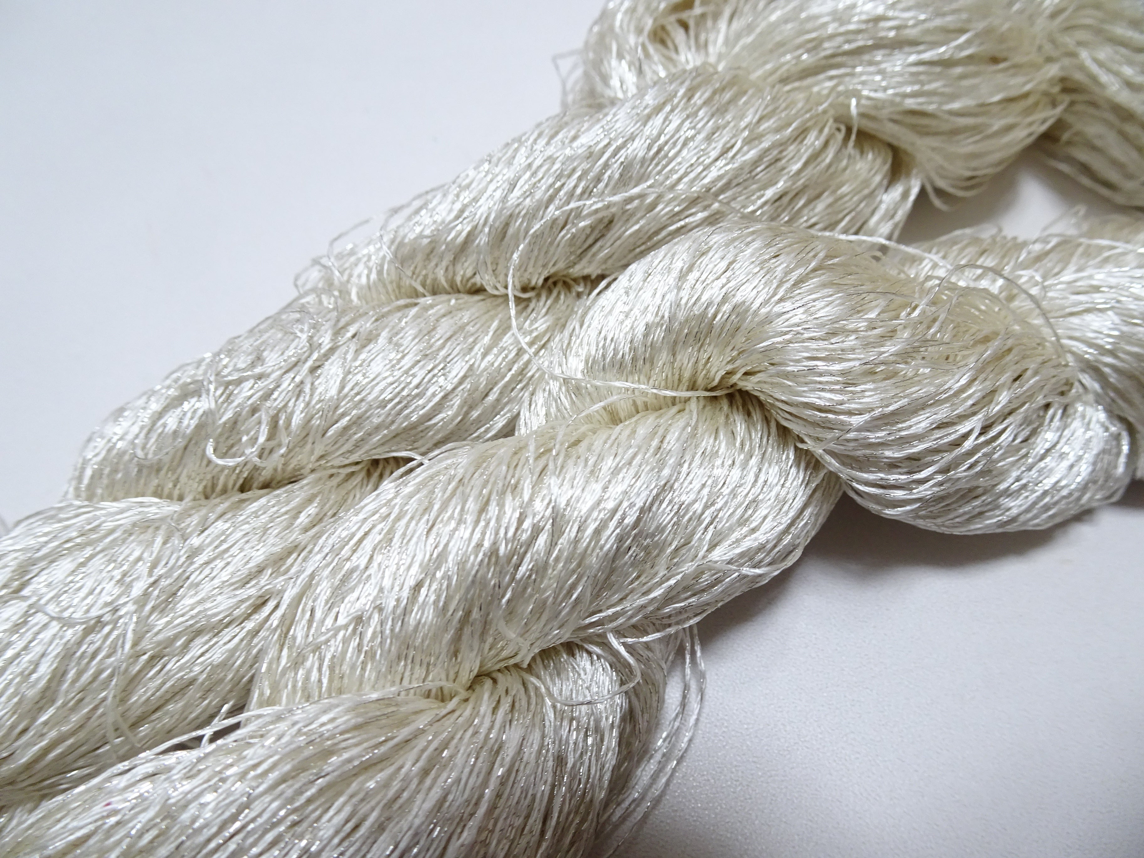 Japanese Vintage High Class Rare Silk Thread 2sets Mixture of Silver embroidery 15984