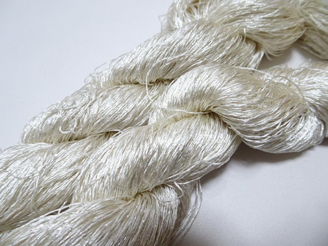 Japanese Vintage High Class Rare Silk Thread 2sets Mixture of Silver embroidery 15984