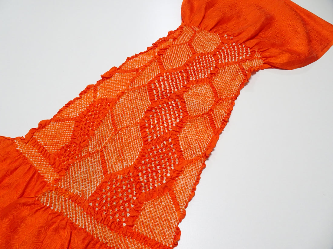 Japanese Kimono Silk Obi Age Shibori  18085
