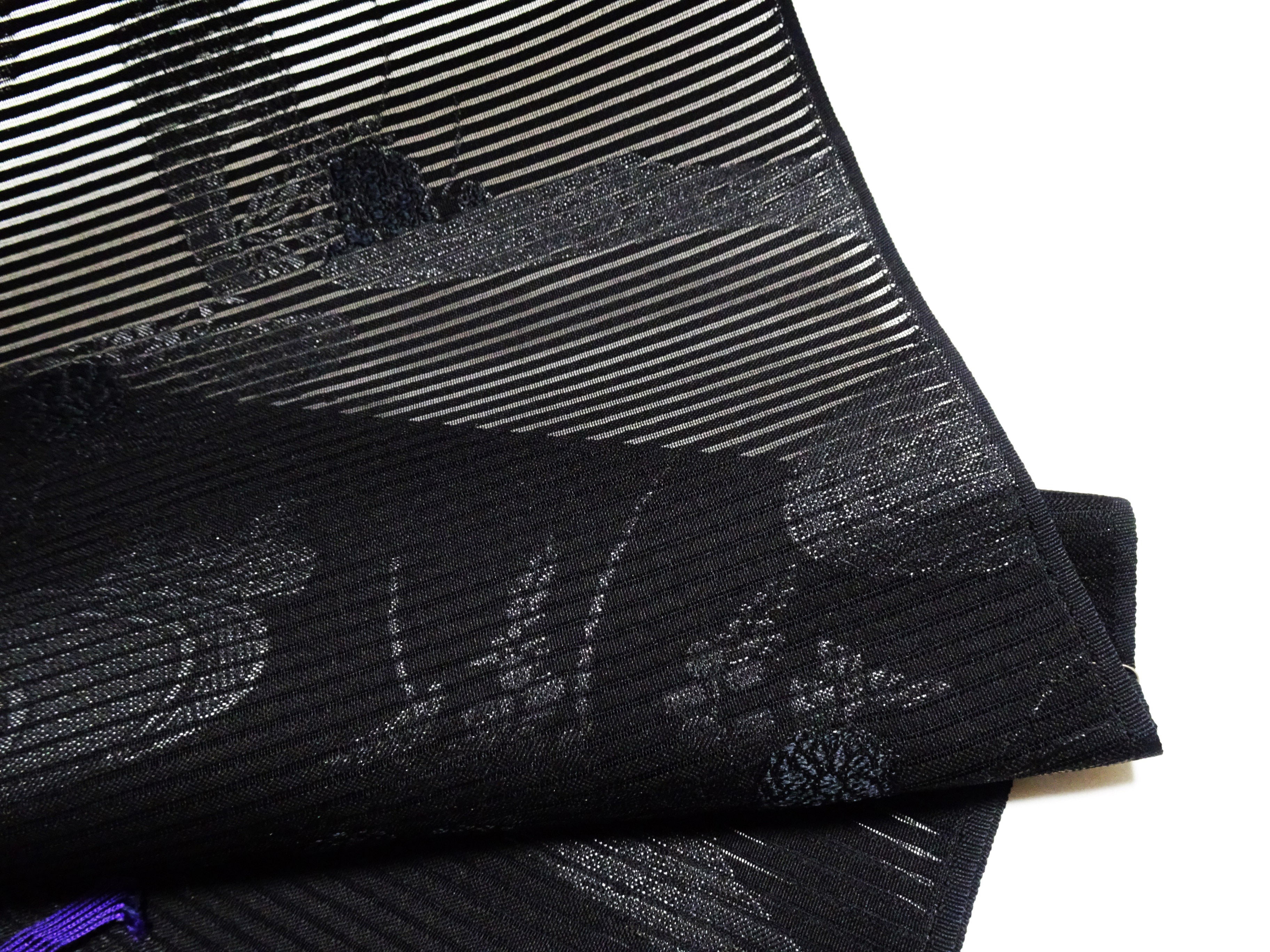 Japanese Ro Silk Bolts  Black / Omi Dyeing 17504