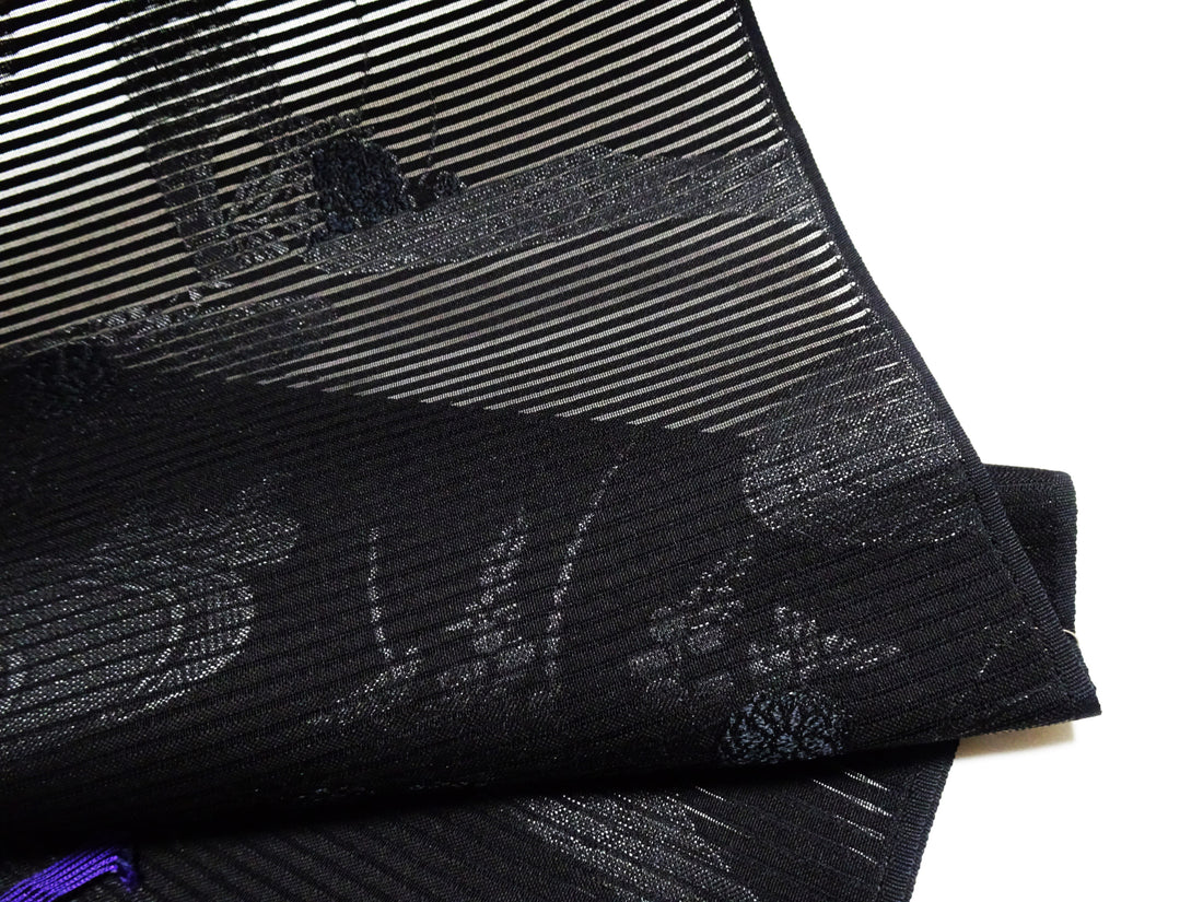 Japanese Ro Silk Bolts  Black / Omi Dyeing 17504