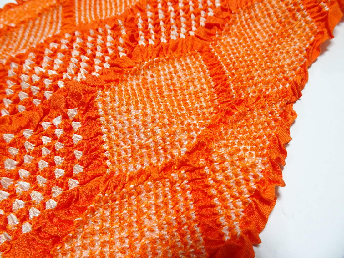 Japanese Kimono Silk Obi Age Shibori  18085