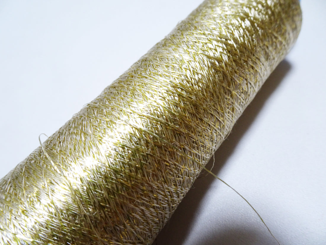 Special price!! Japanese Vintage Rare 24K gold leaf and Rayon Thread 1000M embroidery  16567