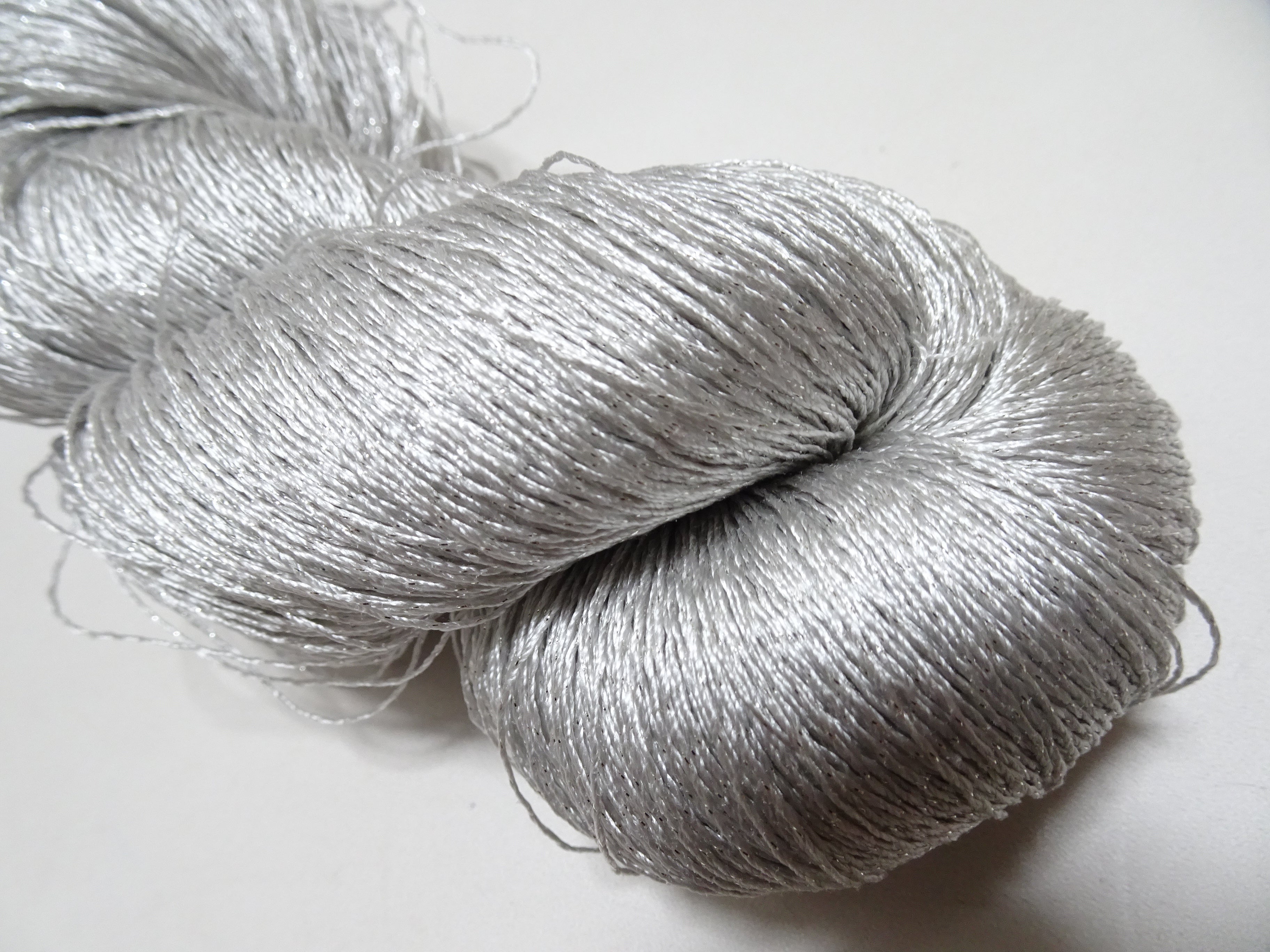 Japanese Vintage High Class Rare Silk Thread Mixture of Silvert embroidery 18496