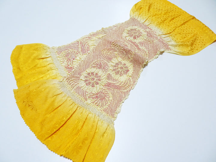 Japanese Kimono Silk Obi Age Shibori  18086