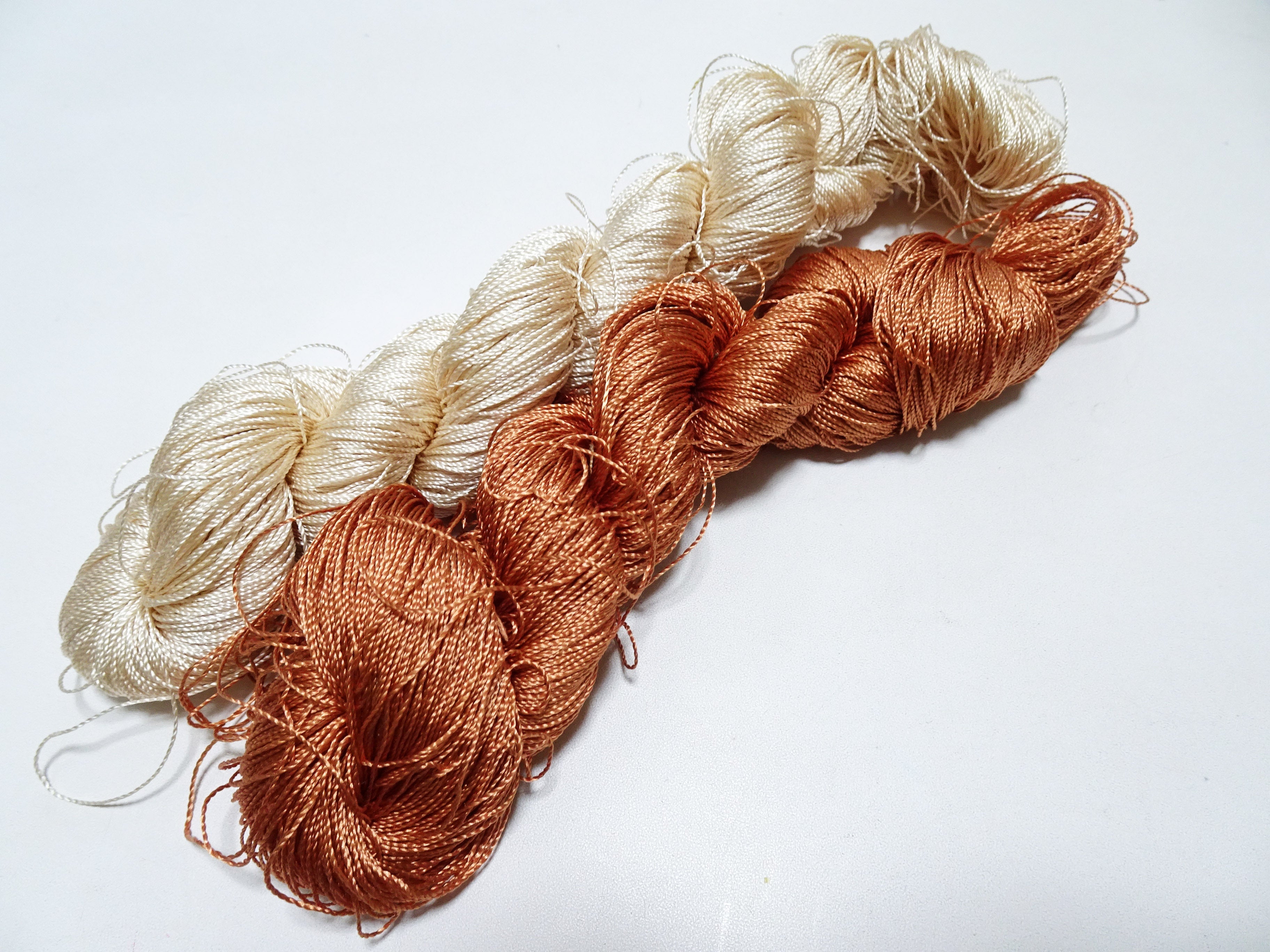 Japanese Vintage Twisted Silk Thread 2sets Embroidery & Weaving 17804