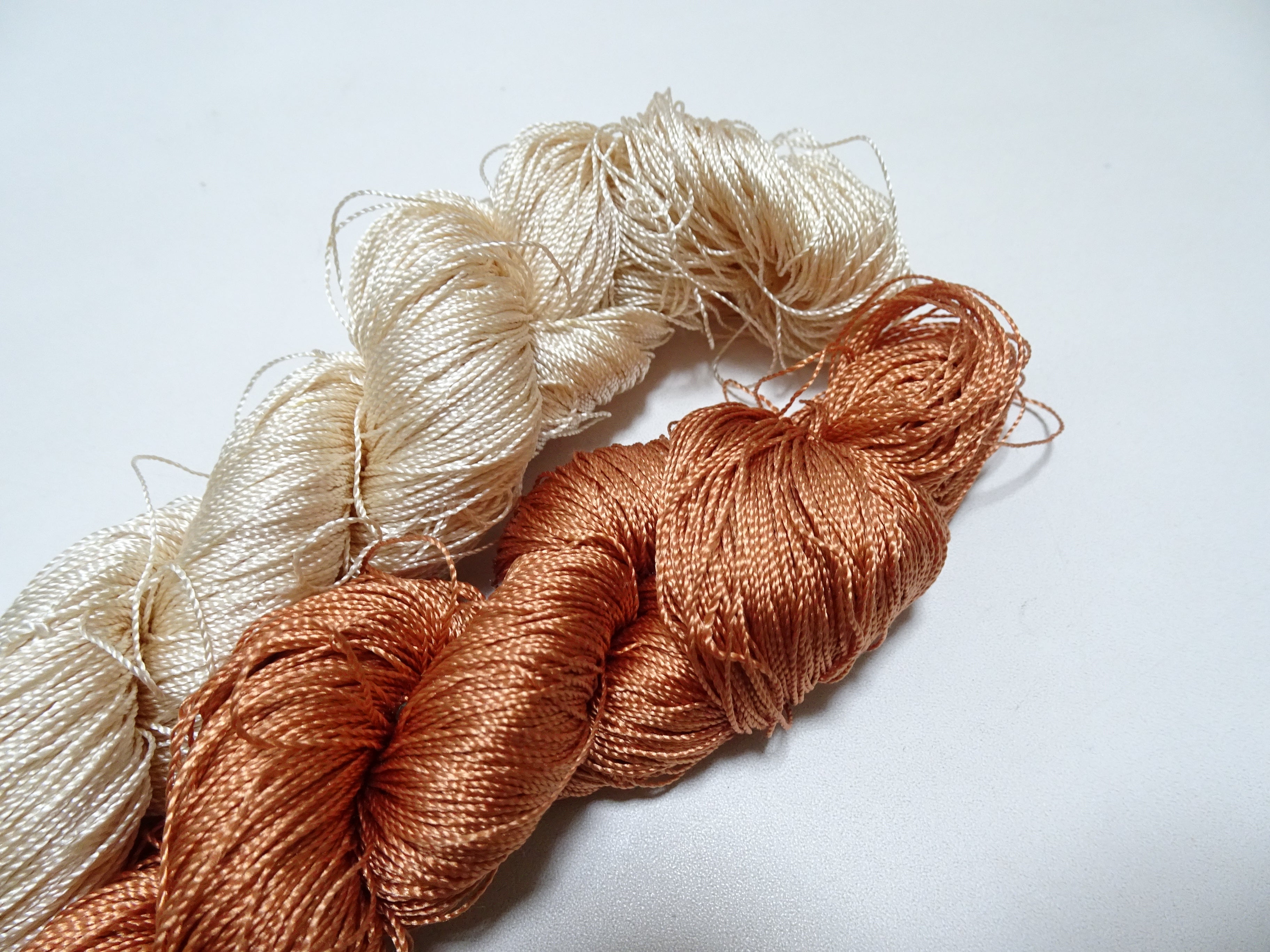 Japanese Vintage Twisted Silk Thread 2sets Embroidery & Weaving 17804