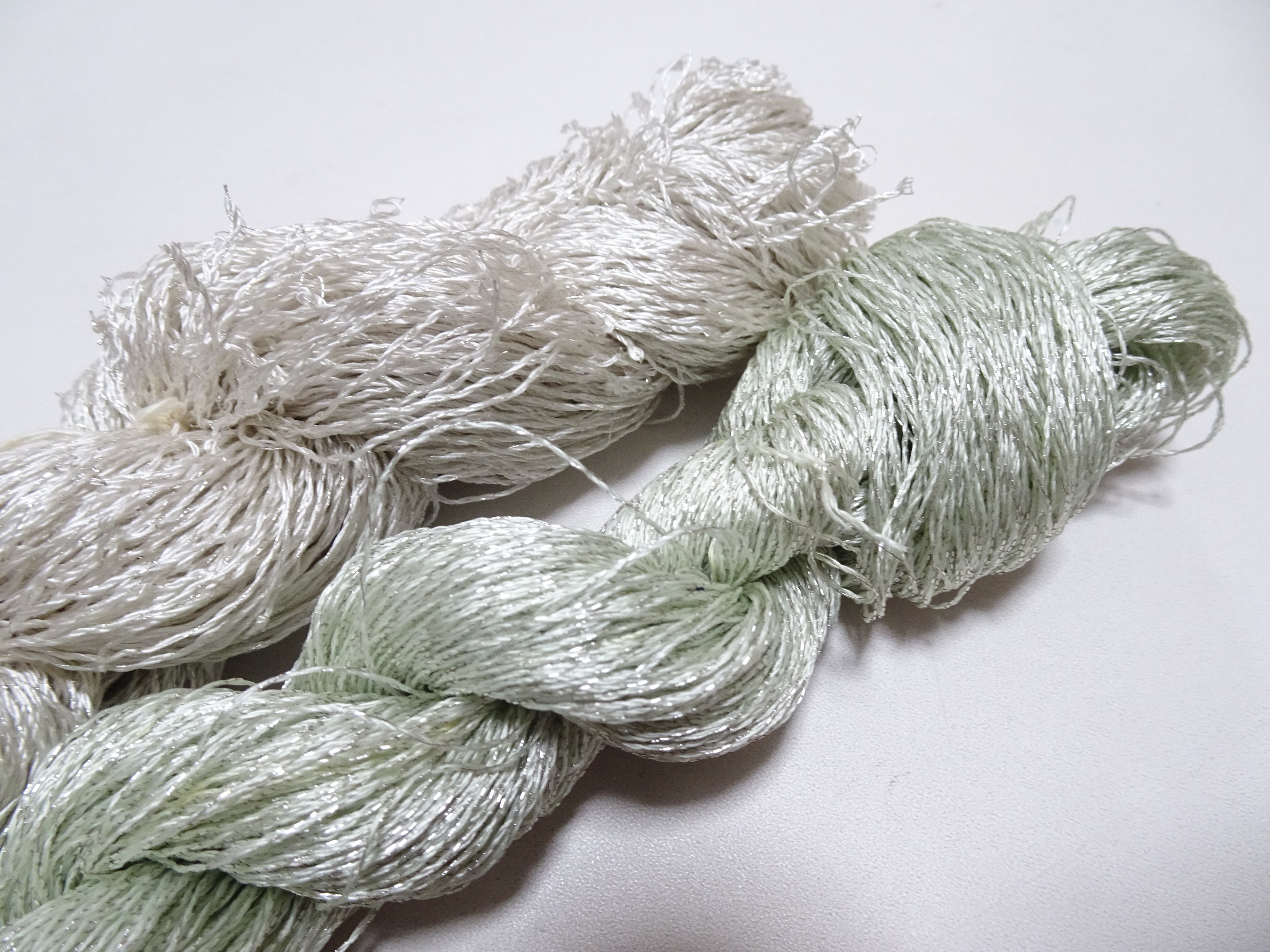 Japanese Vintage High Class Rare Silk Thread 2sets Mixture of Silvert embroidery 18497