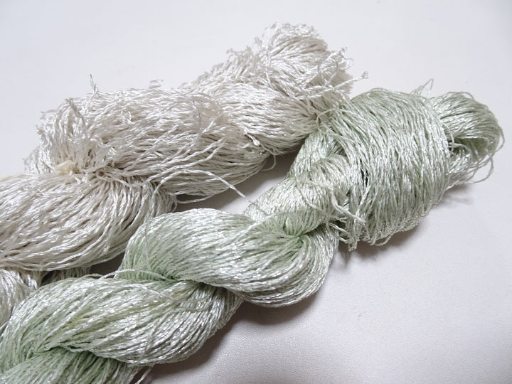 Japanese Vintage High Class Rare Silk Thread 2sets Mixture of Silvert embroidery 18497