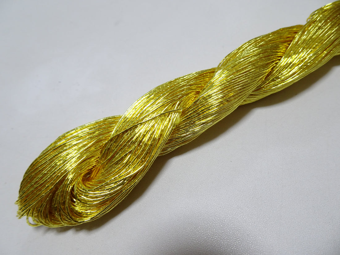 Limited to 9 pieces!! Japanese Vintage Gold Leaf Thread Kinkoma Embroidery 105 0.65mm 100M  16679