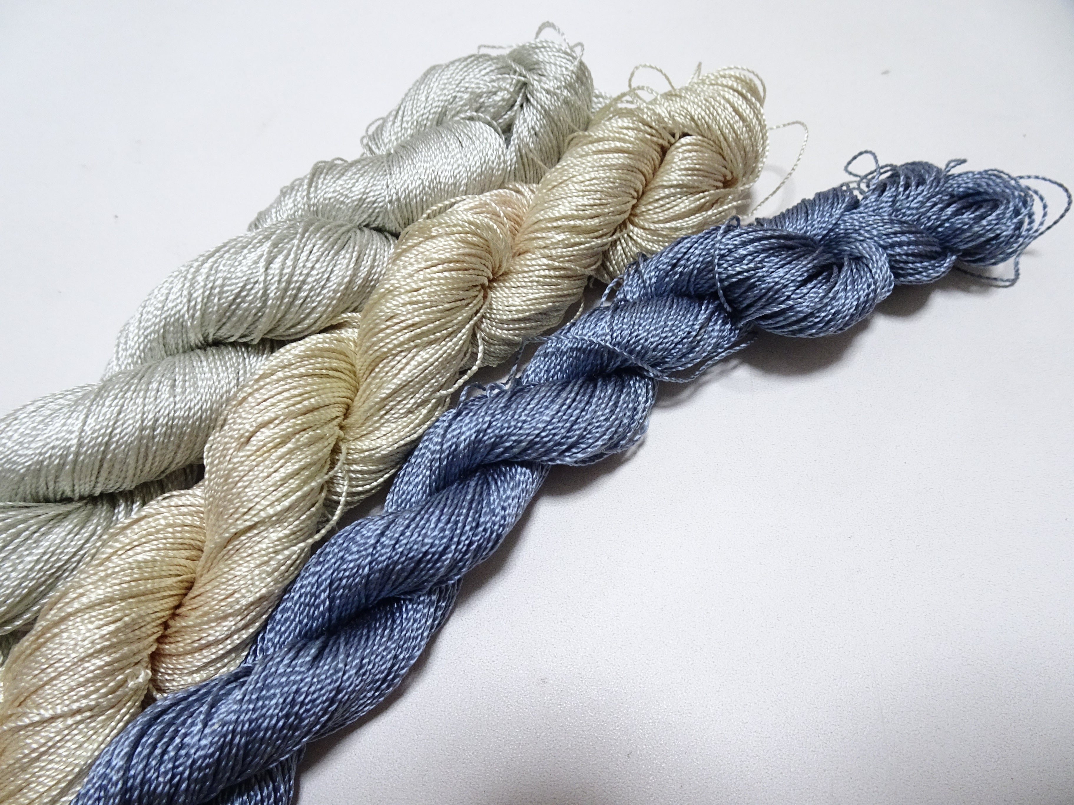Japanese Vintage Strong Twisted Silk Thread 3sets Embroidery & Weaving 17602