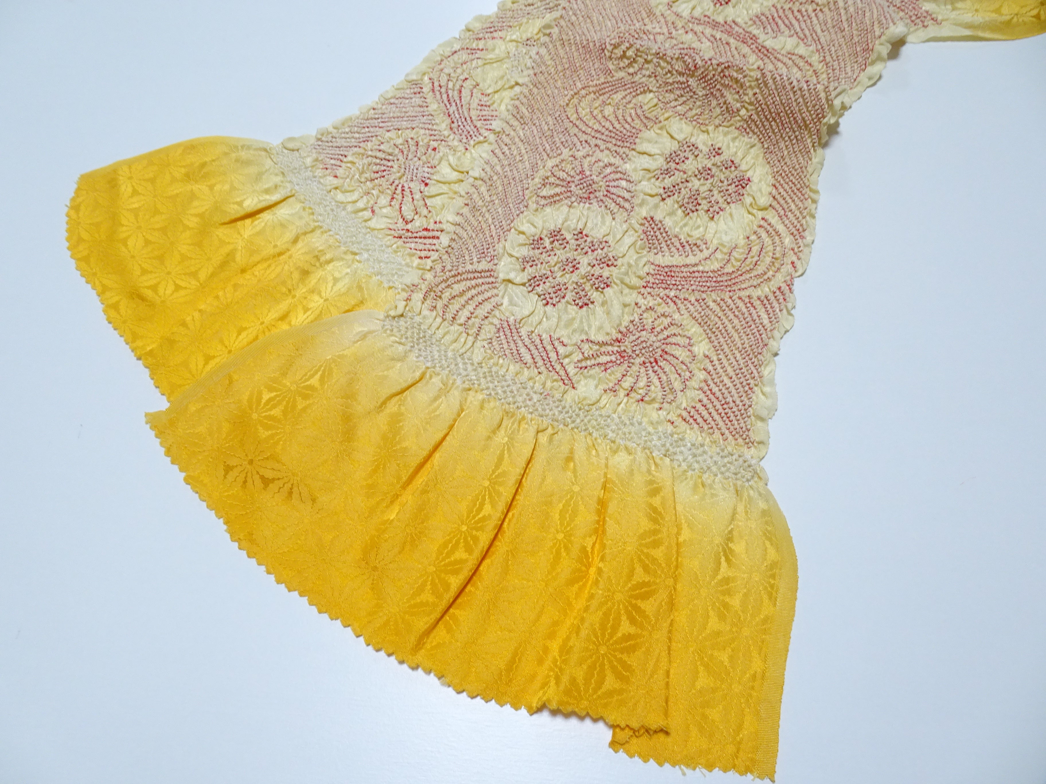 Japanese Kimono Silk Obi Age Shibori  18086