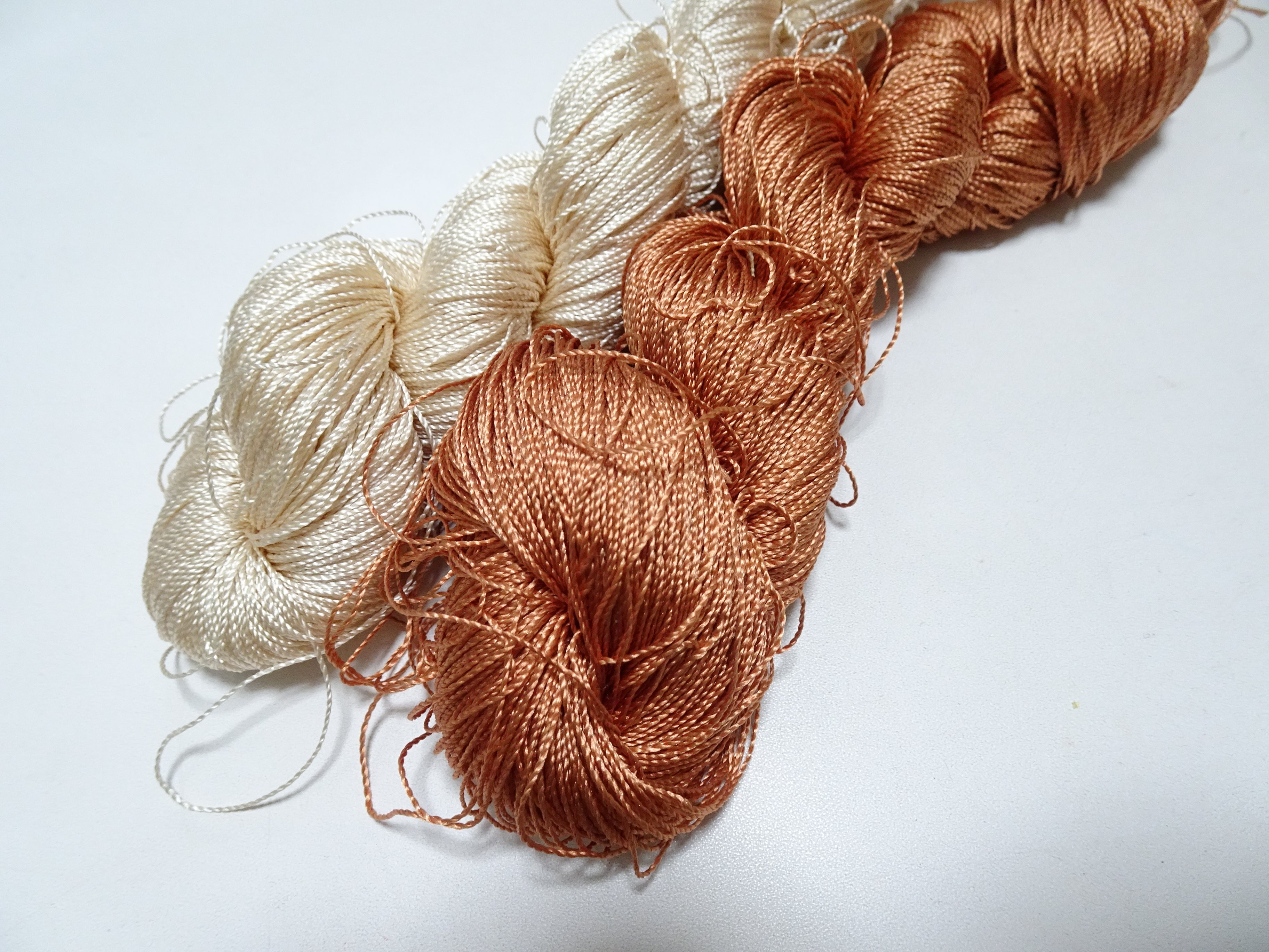 Japanese Vintage Twisted Silk Thread 2sets Embroidery & Weaving 17804