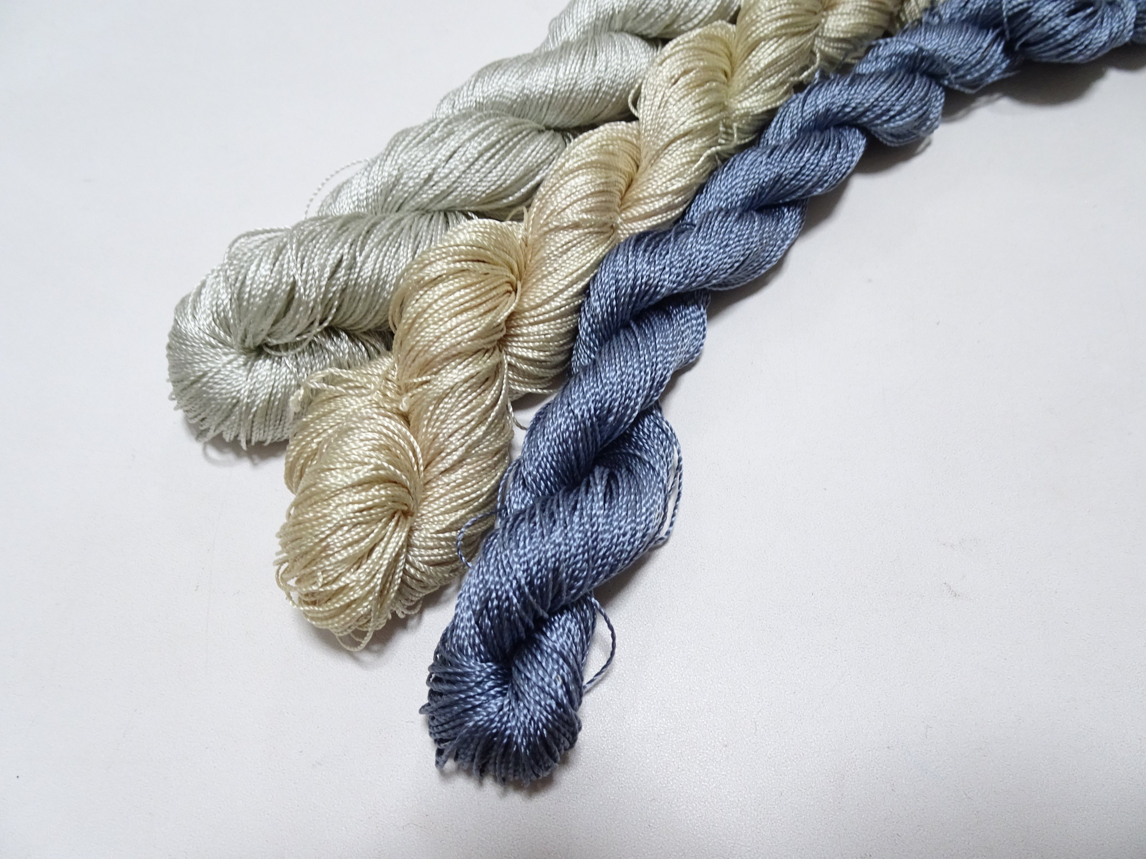 Japanese Vintage Strong Twisted Silk Thread 3sets Embroidery & Weaving 17602