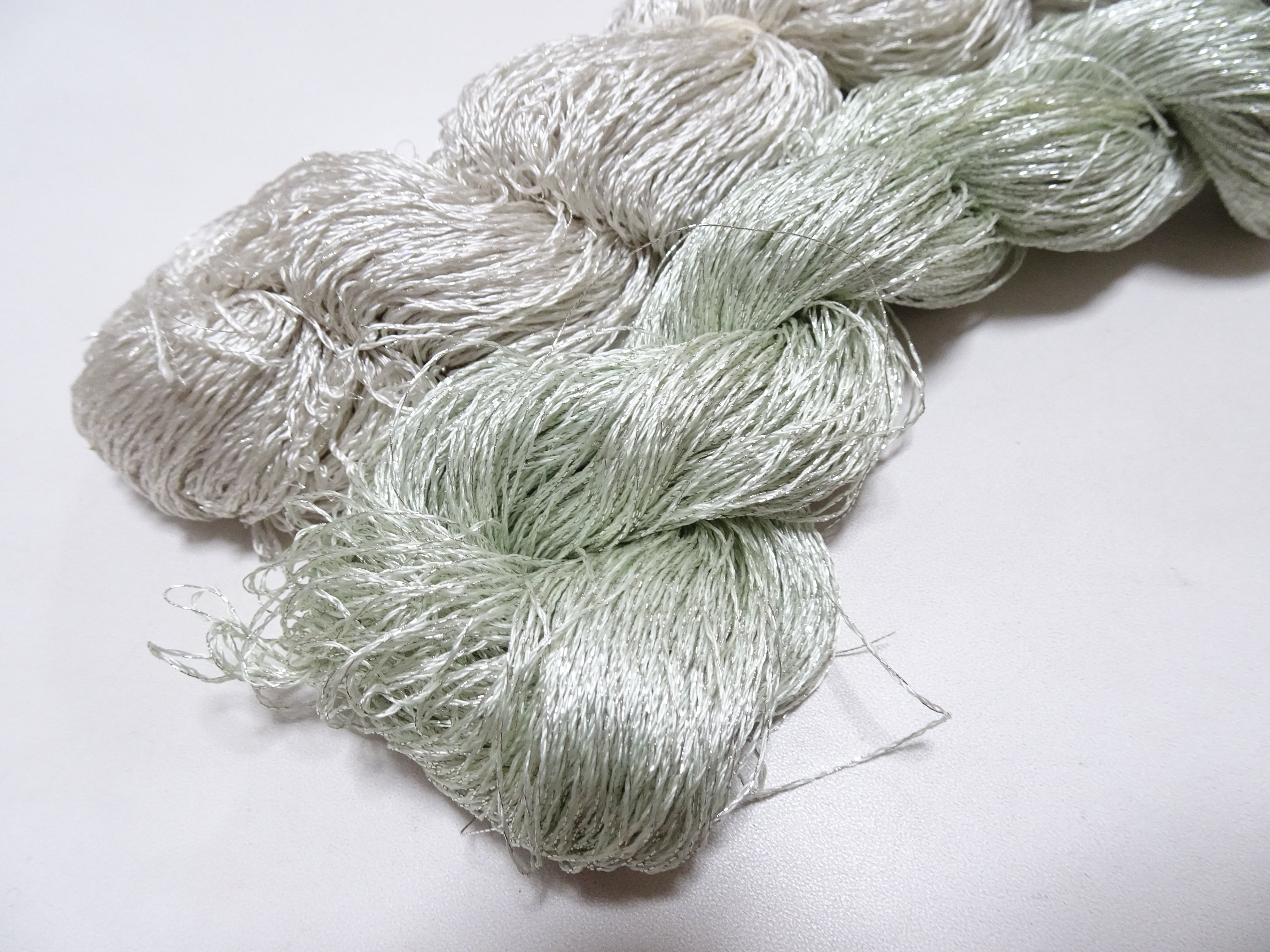 Japanese Vintage High Class Rare Silk Thread 2sets Mixture of Silvert embroidery 18497