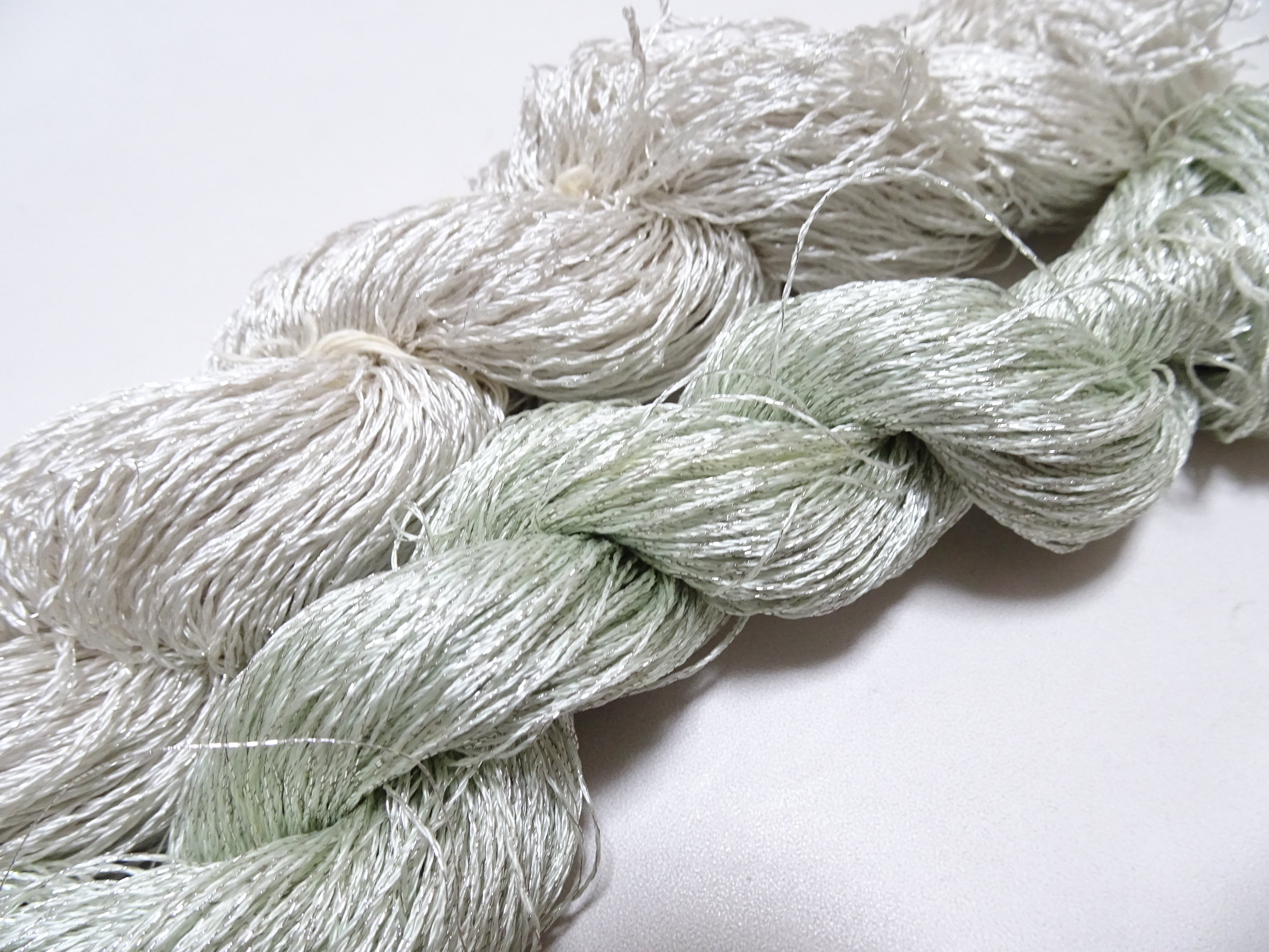 Japanese Vintage High Class Rare Silk Thread 2sets Mixture of Silvert embroidery 18497