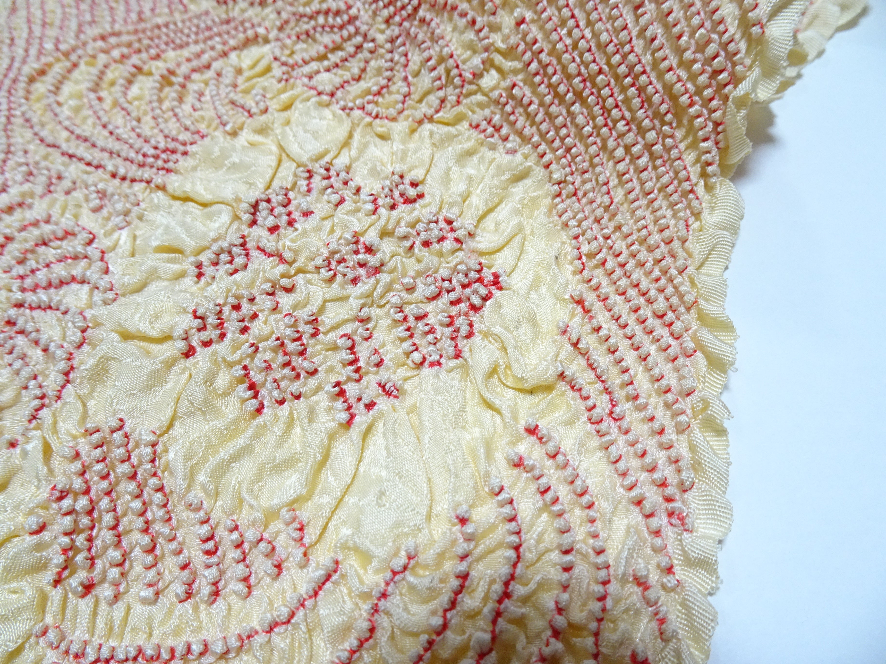 Japanese Kimono Silk Obi Age Shibori  18086