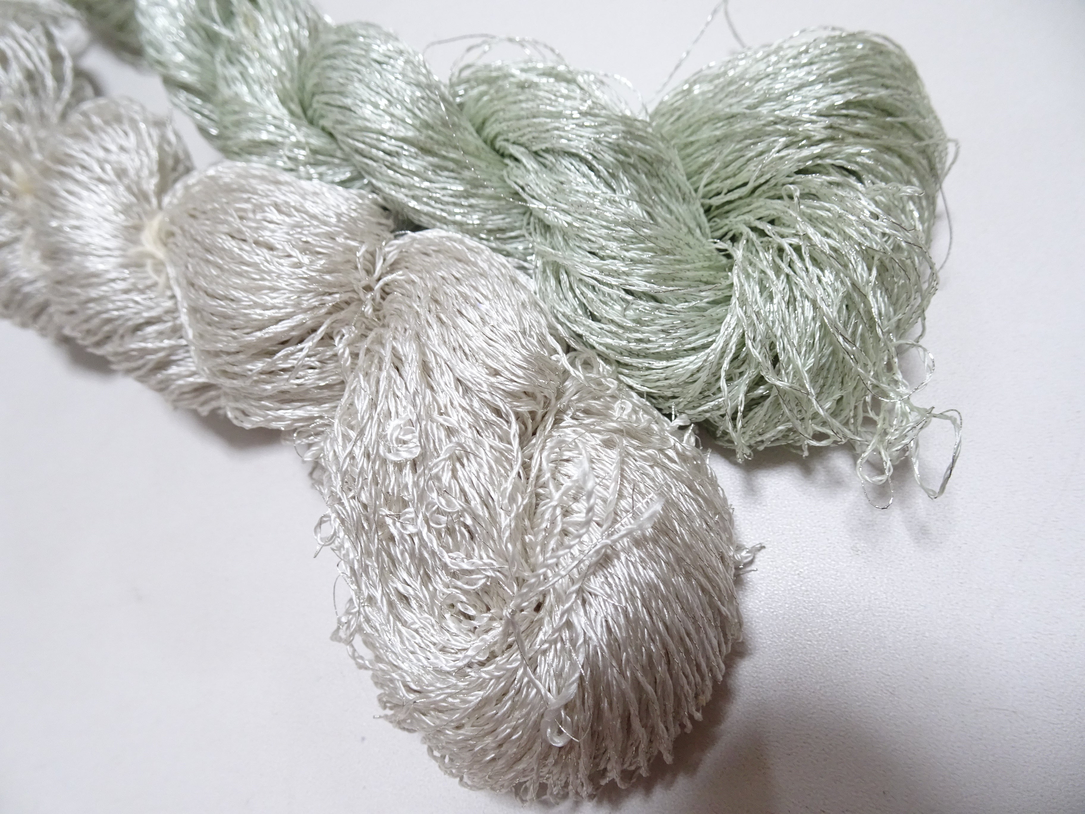 Japanese Vintage High Class Rare Silk Thread 2sets Mixture of Silvert embroidery 18497