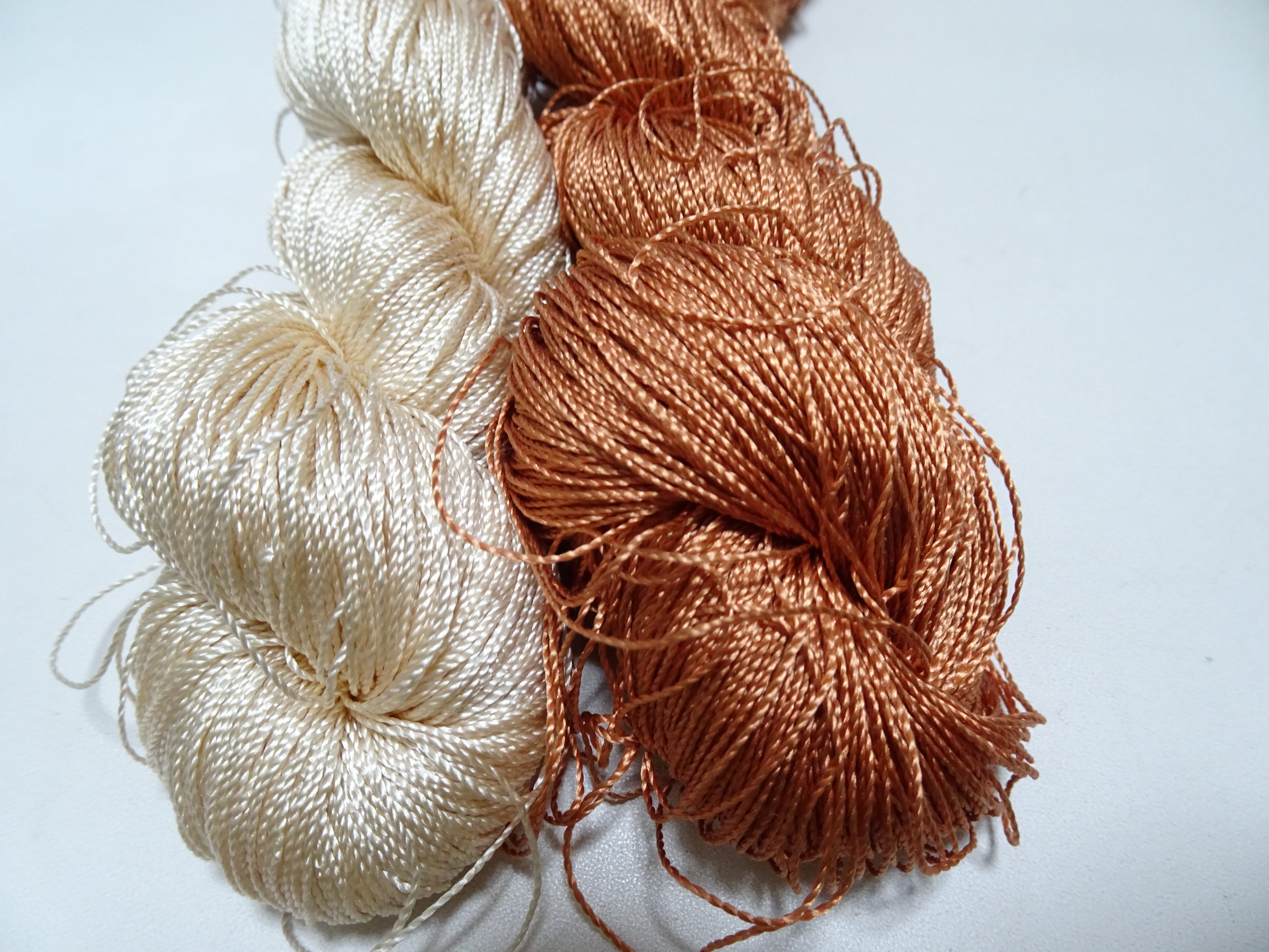 Japanese Vintage Twisted Silk Thread 2sets Embroidery & Weaving 17804
