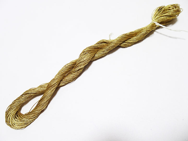 Special price! Japanese Vintage Super Rare Four Twist 24K gold leaf thread 50M embroidery  0.65mm