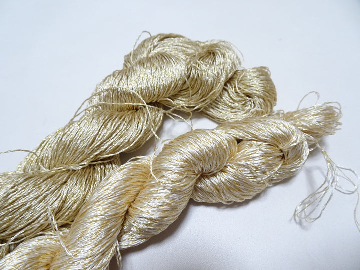 Japanese Vintage High Class Rare Silk Thread 2sets Mixture of Gold embroidery 18498