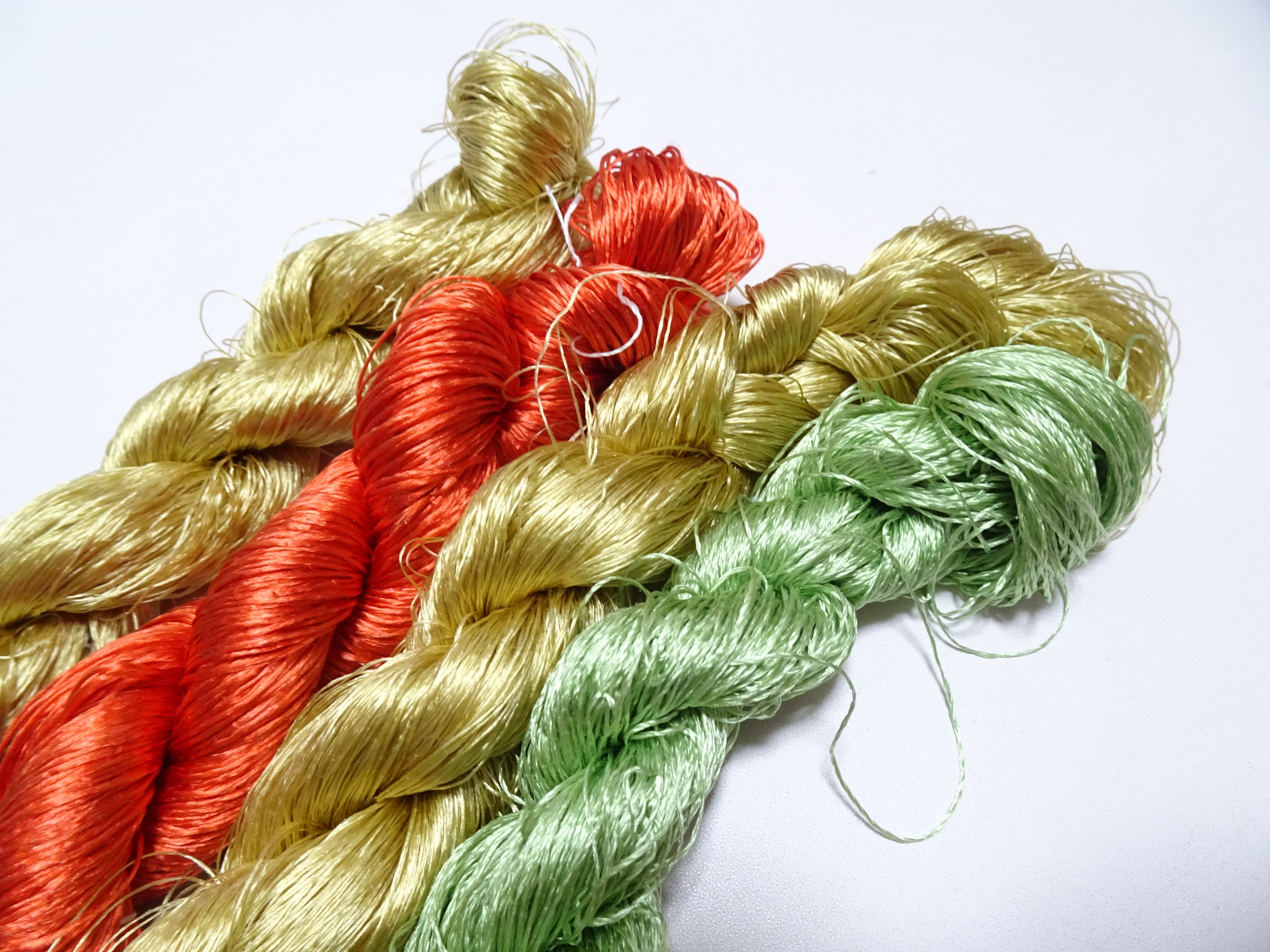 Japanese Vintage Silk Thread 4sets Embroidery 16878