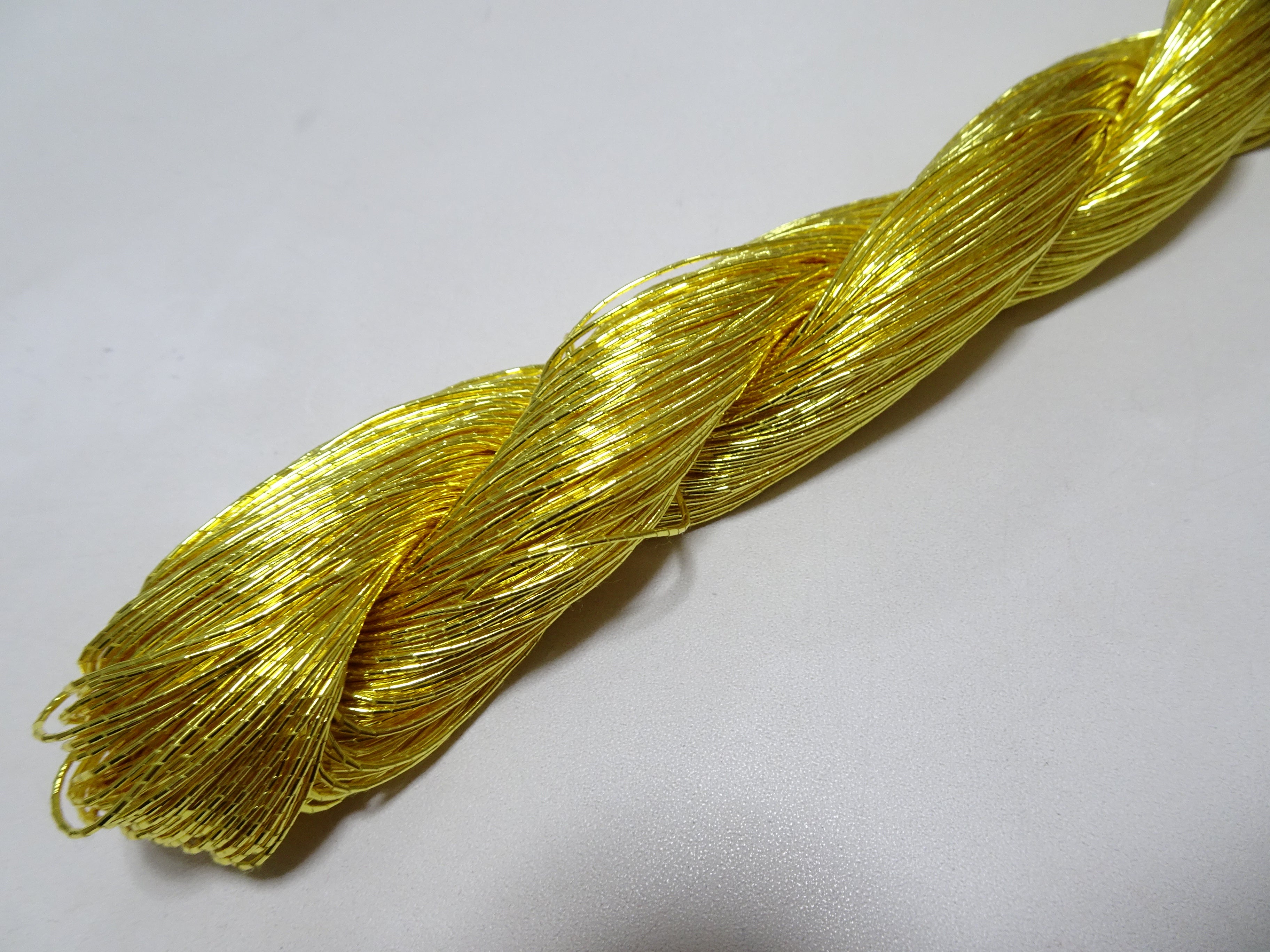 Limited to 2 pieces!! Japanese Vintage Gold Leaf Thread Kinkoma Embroidery 125 0.75mm 100M  16680