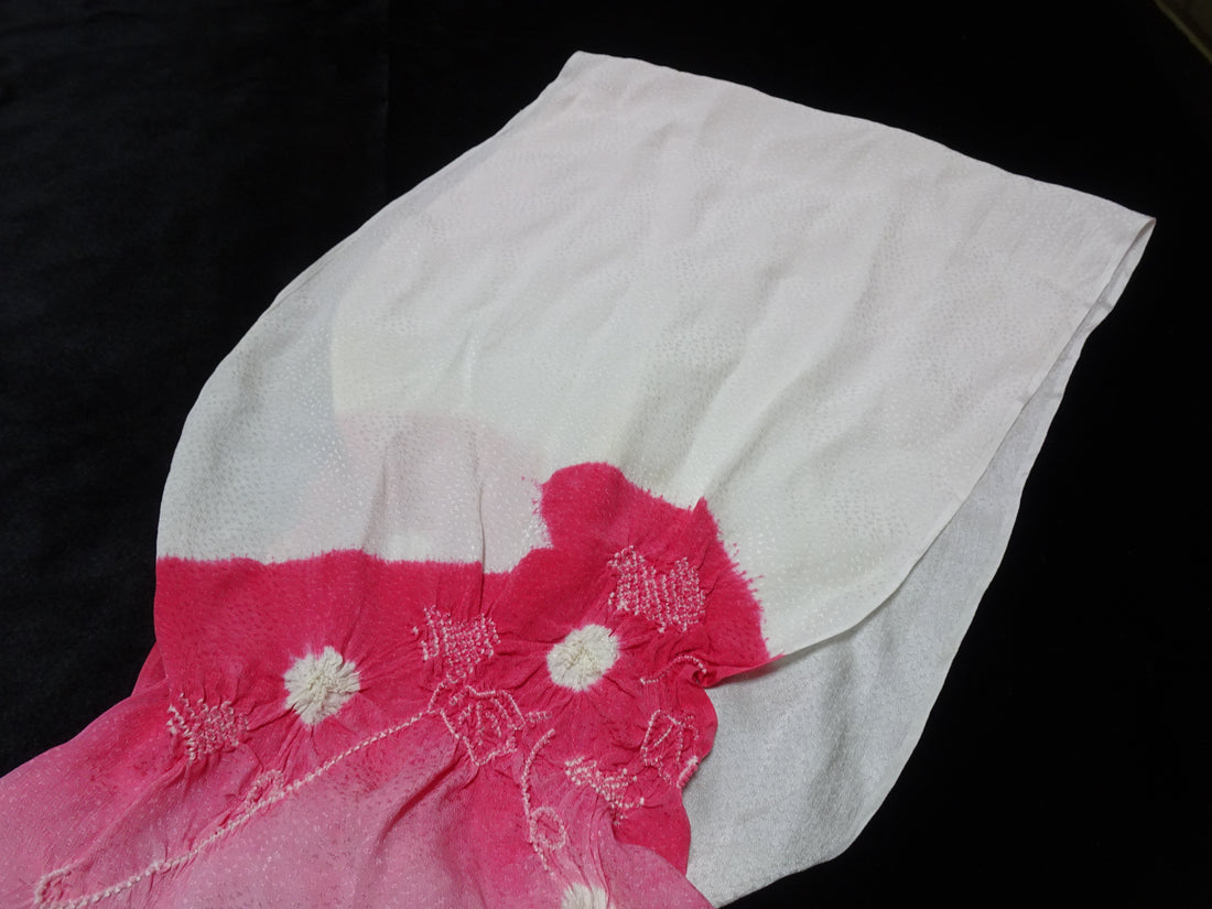 Japanese Kimono Silk Obi Age Shibori  18087