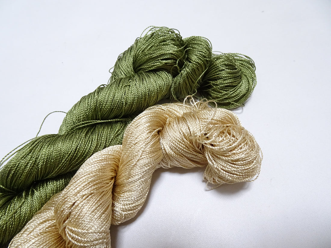 Japanese Vintage Twisted Silk Thread 2sets Embroidery & Weaving 17805