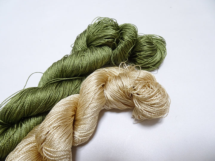 Japanese Vintage Twisted Silk Thread 2sets Embroidery & Weaving 17805