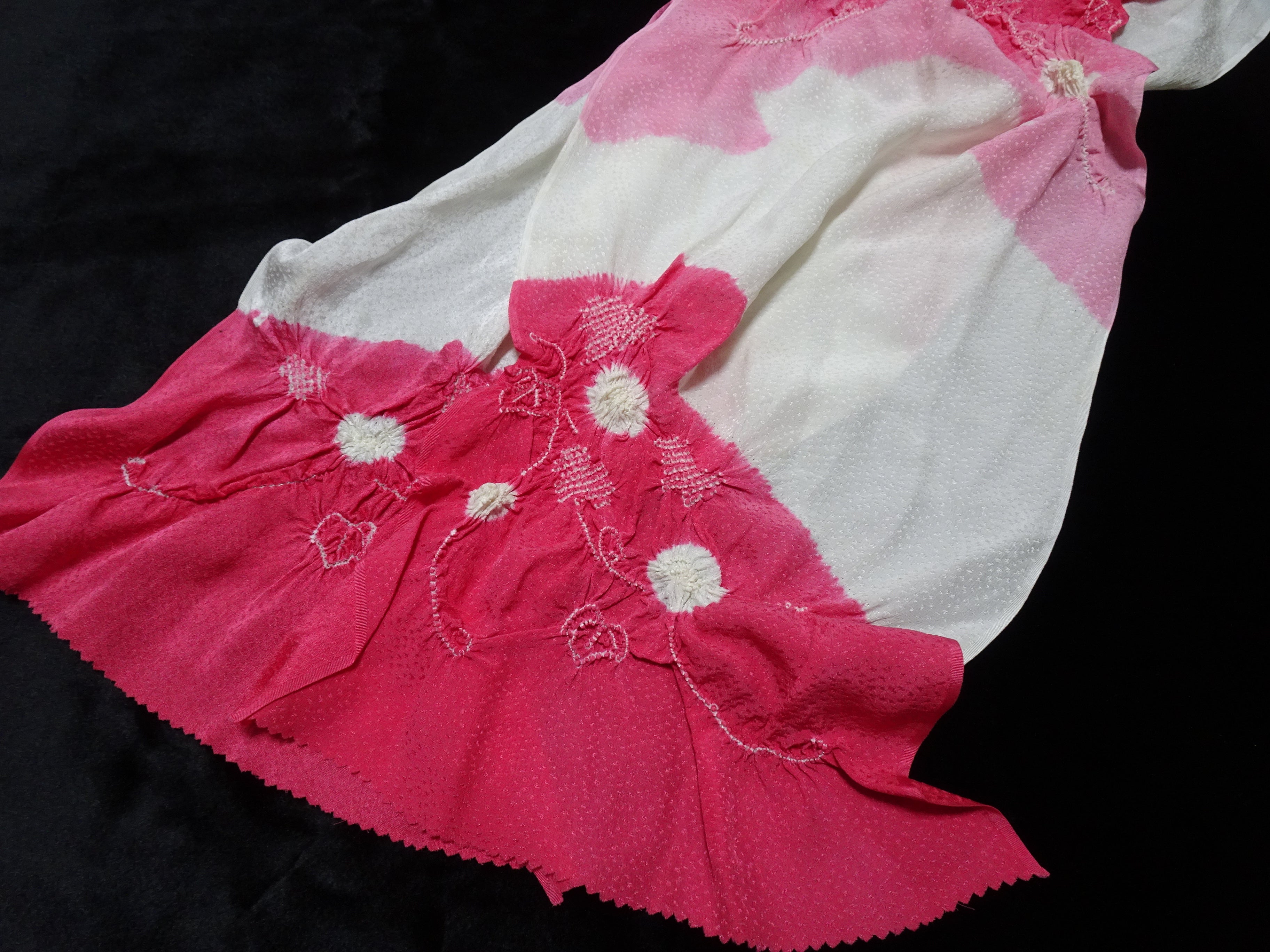 Japanese Kimono Silk Obi Age Shibori  18087