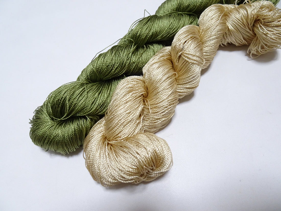 Japanese Vintage Twisted Silk Thread 2sets Embroidery & Weaving 17805