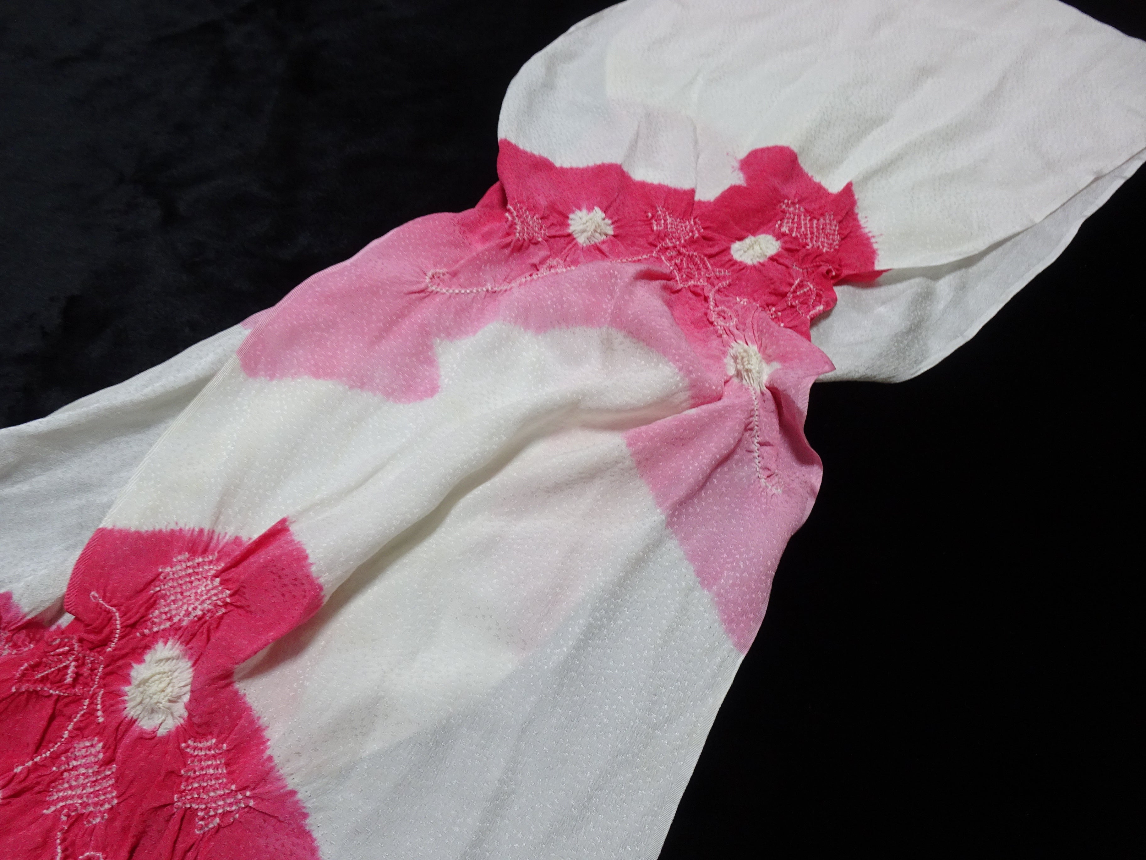 Japanese Kimono Silk Obi Age Shibori  18087