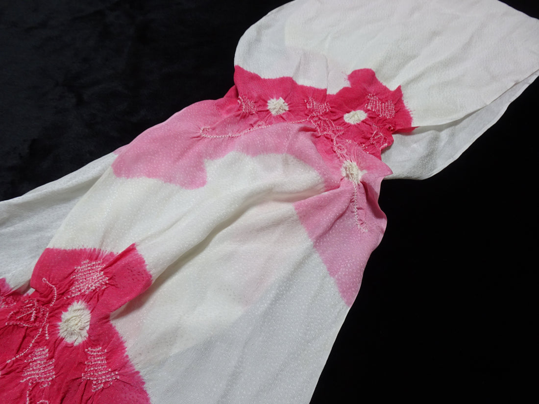 Japanese Kimono Silk Obi Age Shibori  18087