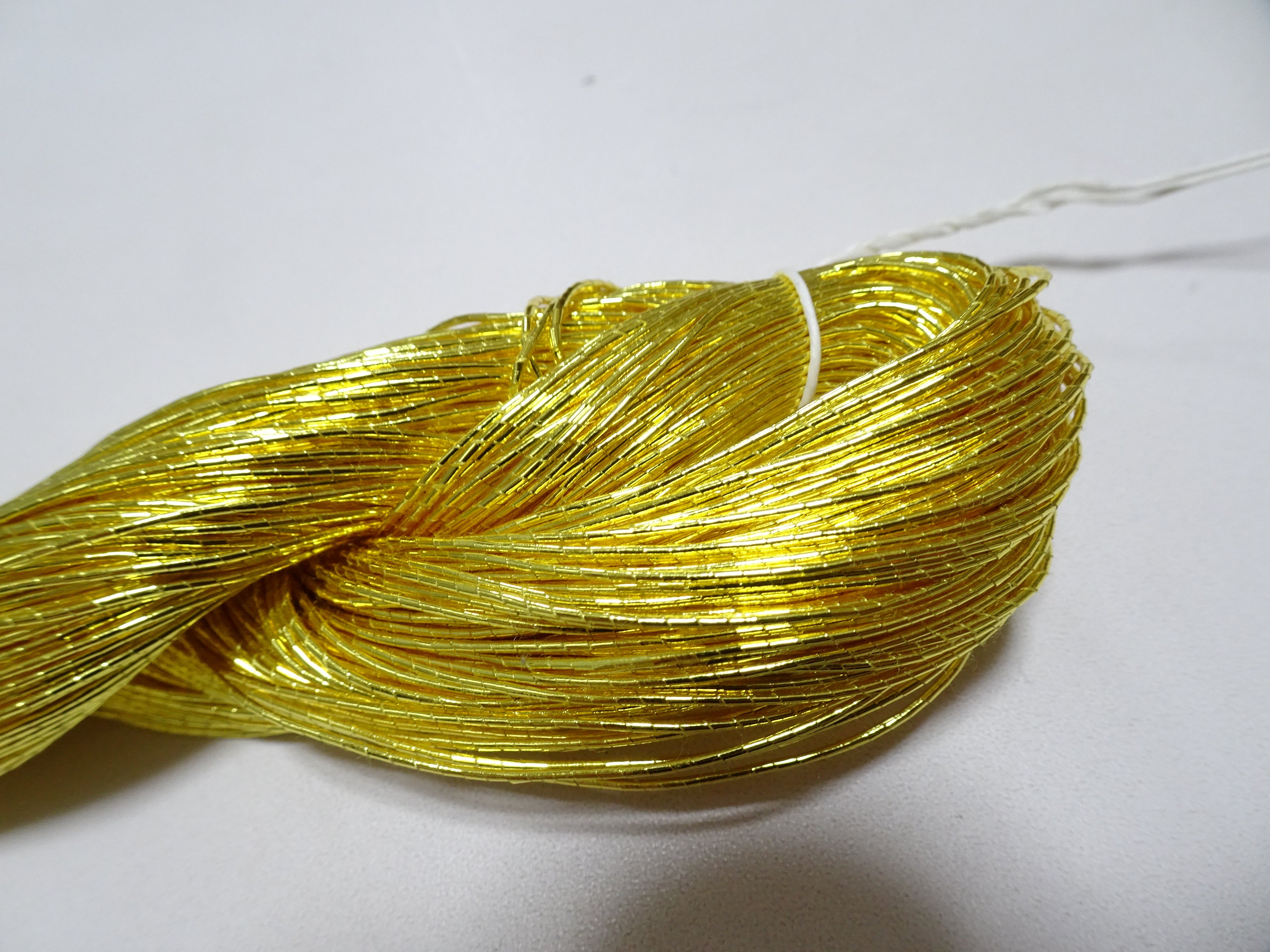 Limited to 2 pieces!! Japanese Vintage Gold Leaf Thread Kinkoma Embroidery 125 0.75mm 100M  16680