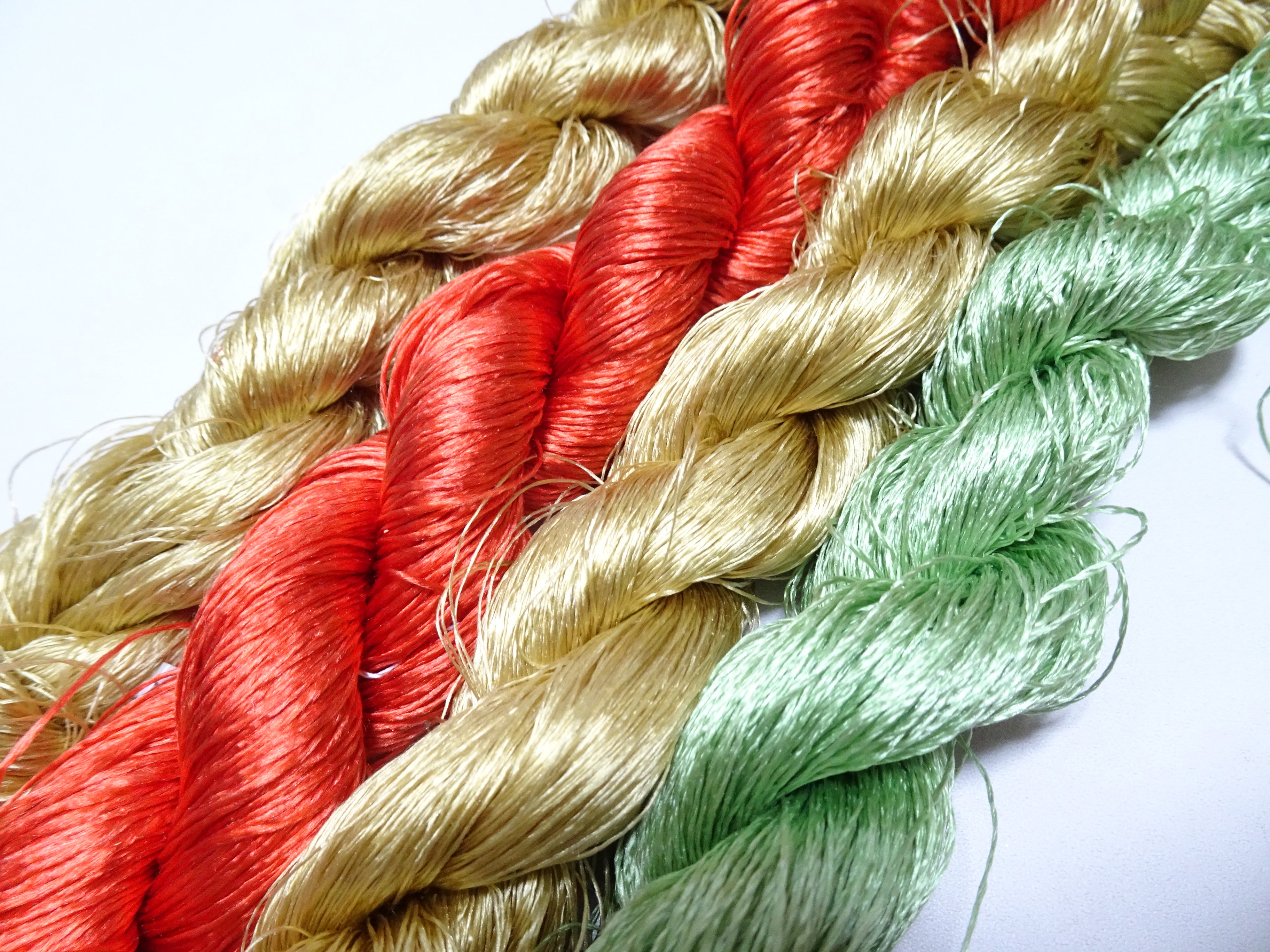 Japanese Vintage Silk Thread 4sets Embroidery 16878