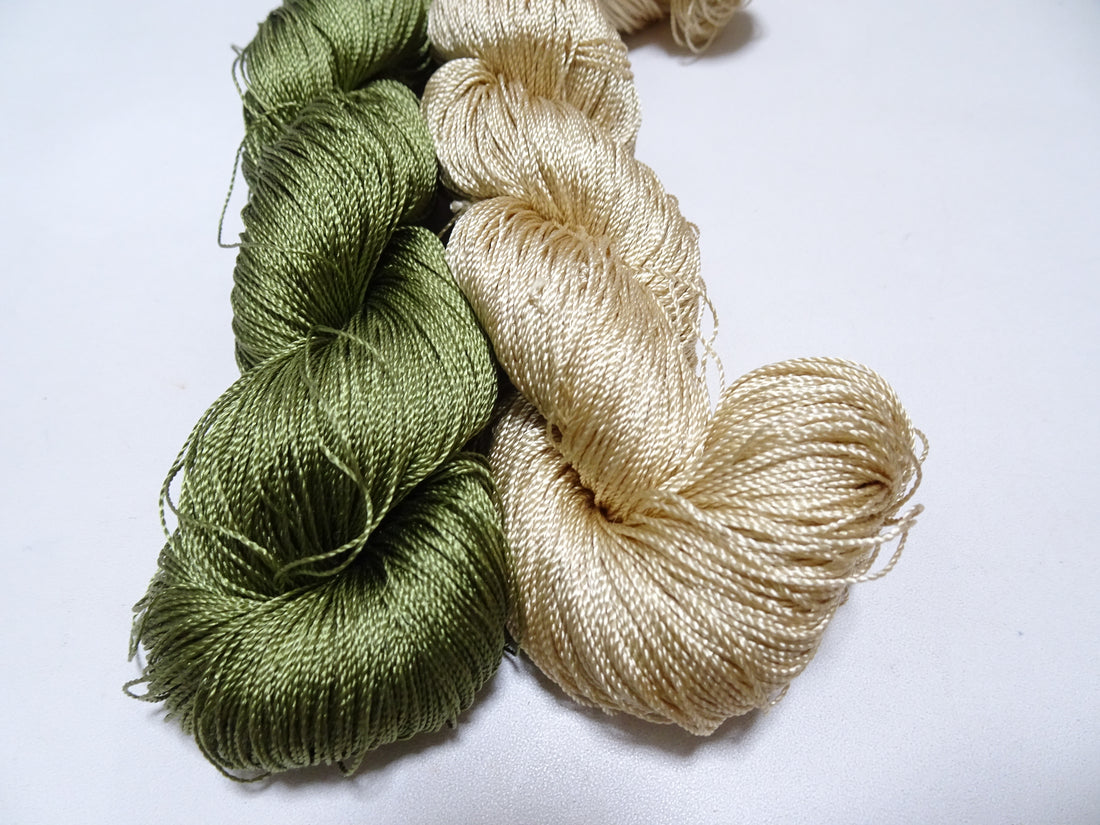 Japanese Vintage Twisted Silk Thread 2sets Embroidery & Weaving 17805