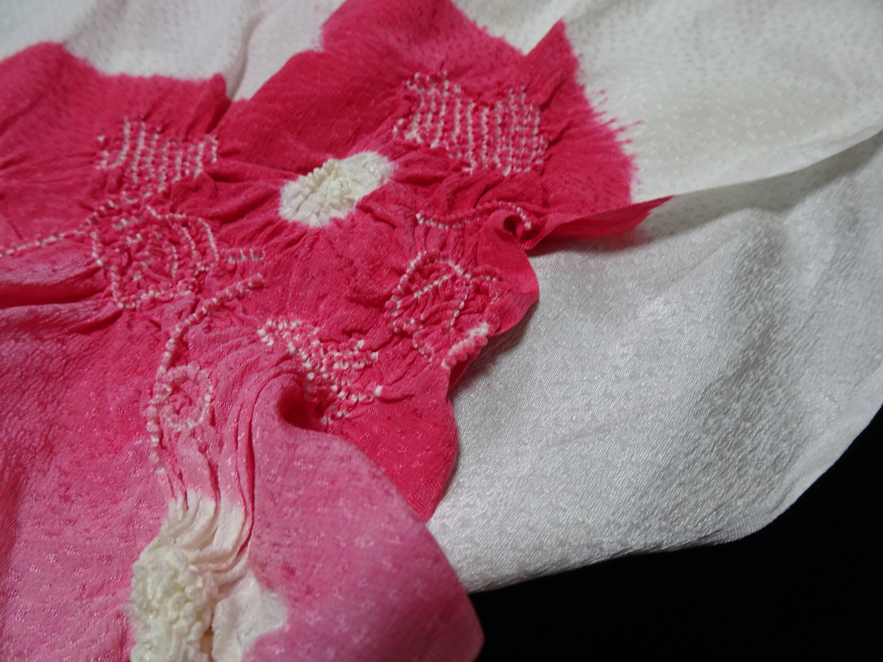 Japanese Kimono Silk Obi Age Shibori  18087