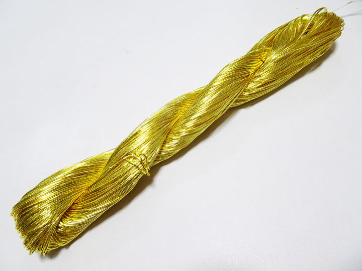 Limited to 4 pieces!! Japanese Vintage Gold Leaf Thread Kinkoma Embroidery 145 0.85mm 100M  16681
