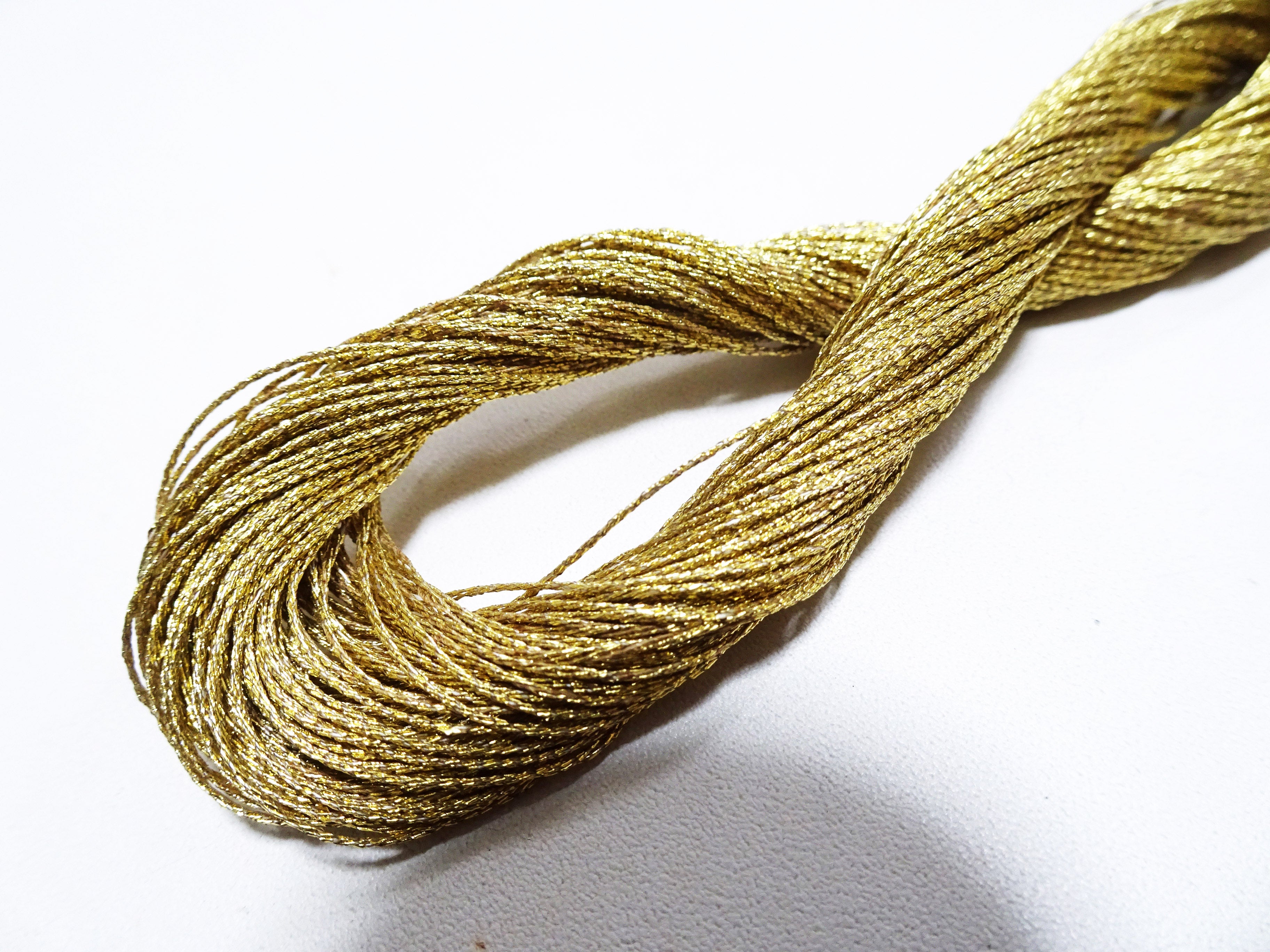 Special price! Japanese Vintage Super Rare Four Twist 24K gold leaf thread 50M embroidery  0.65mm