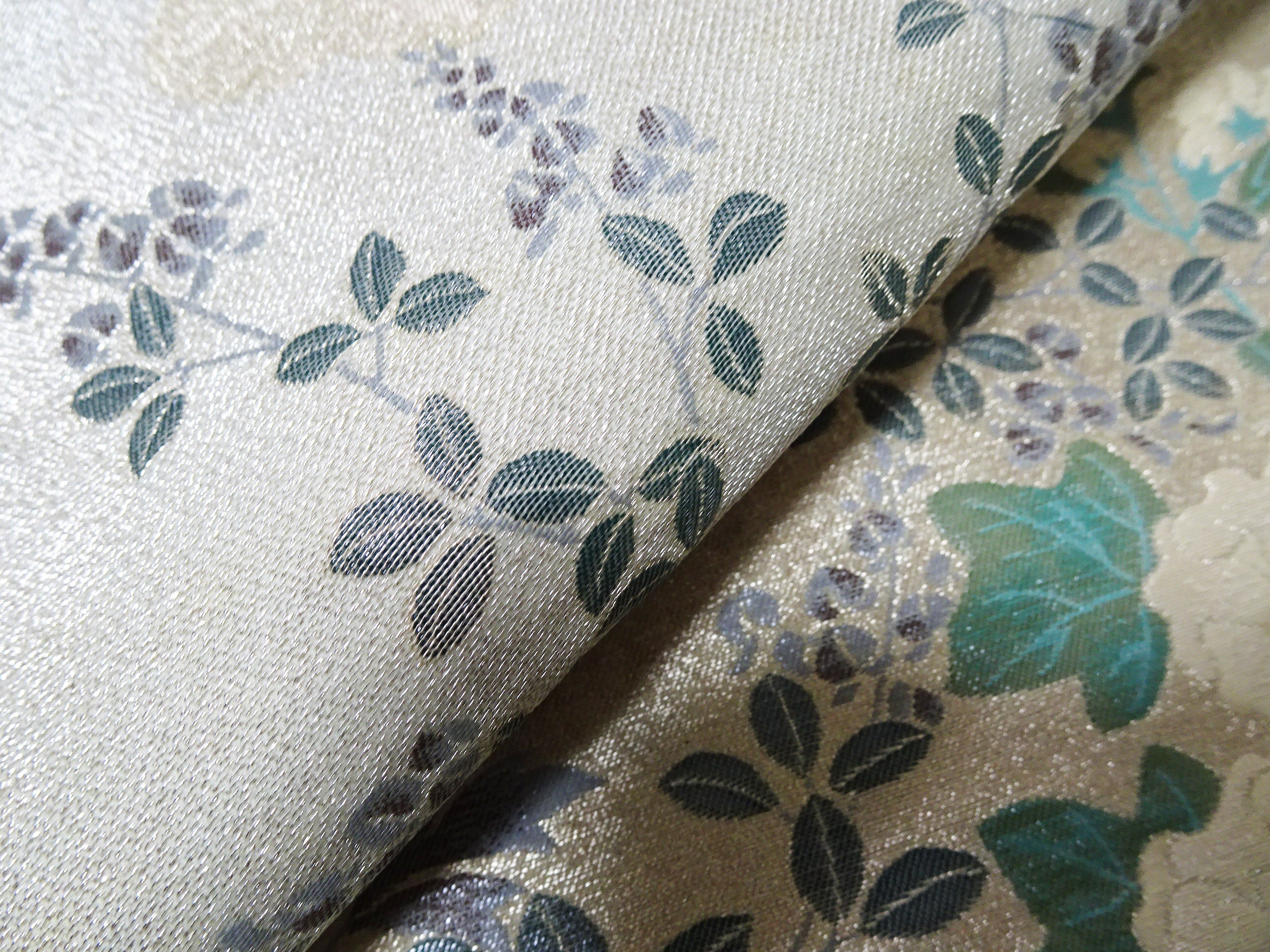 Japanese vintage Rare Silk sample fabric Juko Ori  9658