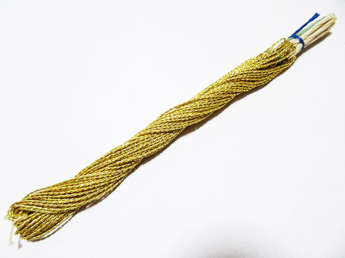 Special price!!　Japanese Vintage Rare Double Twist Gold leaf thread Embroidery 10M 0.90mm