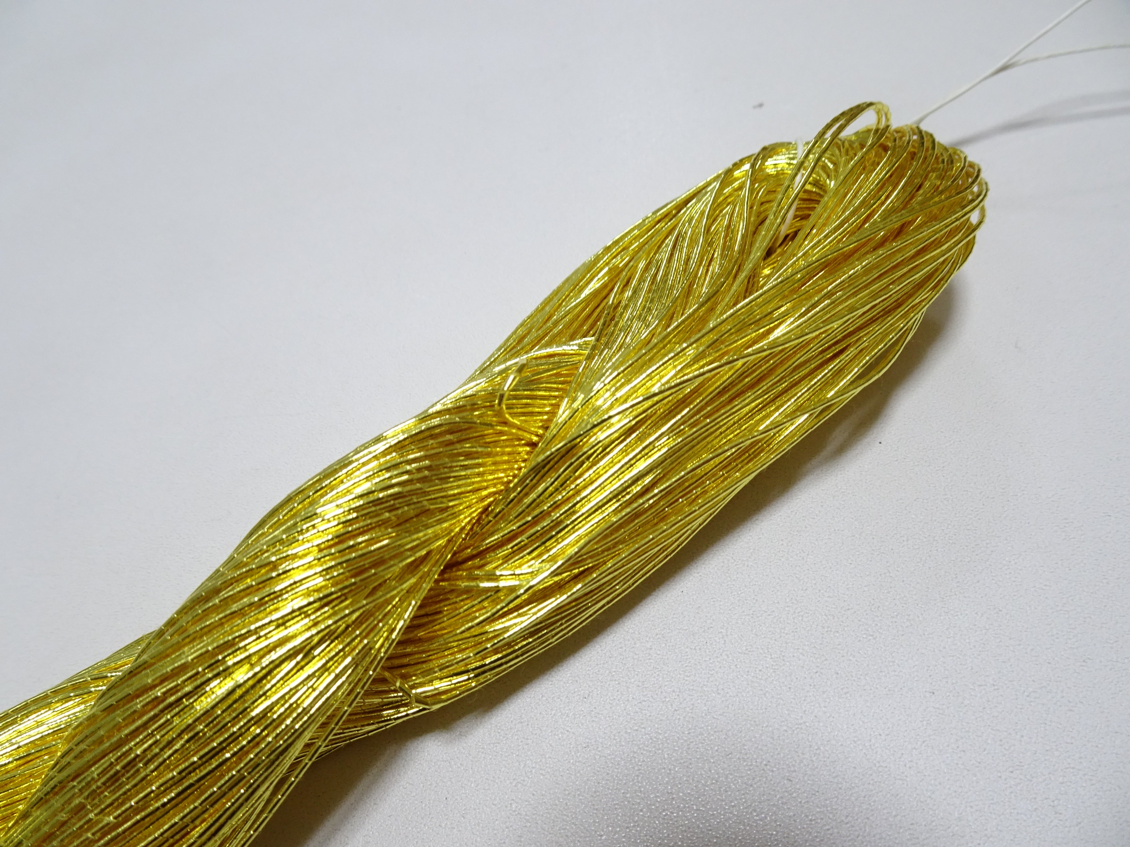 Limited to 4 pieces!! Japanese Vintage Gold Leaf Thread Kinkoma Embroidery 145 0.85mm 100M  16681