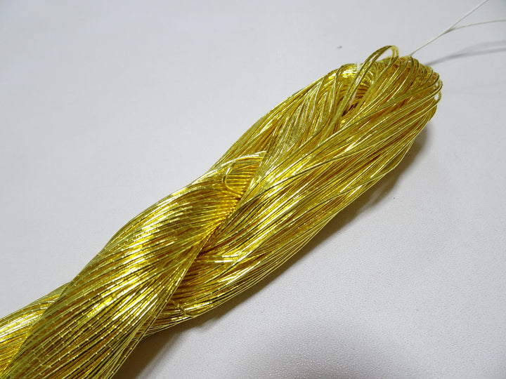 Limited to 4 pieces!! Japanese Vintage Gold Leaf Thread Kinkoma Embroidery 145 0.85mm 100M  16681