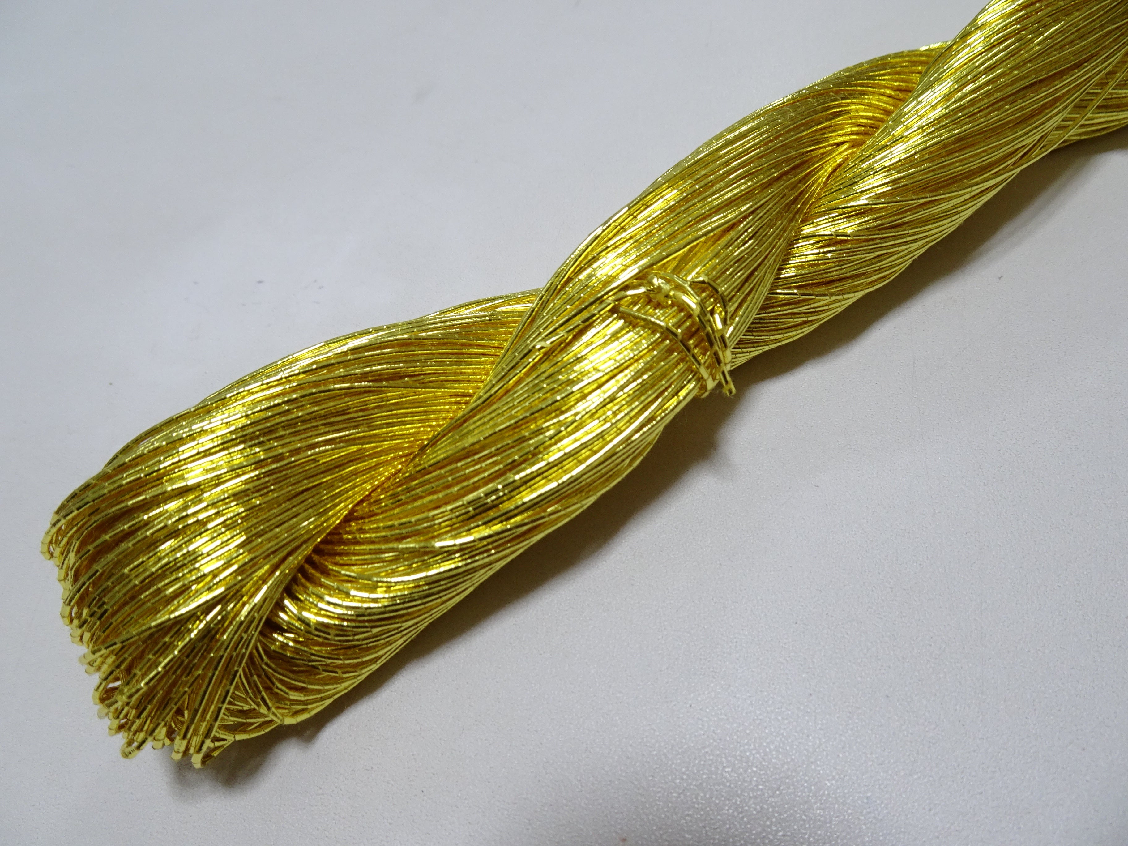 Limited to 4 pieces!! Japanese Vintage Gold Leaf Thread Kinkoma Embroidery 145 0.85mm 100M  16681