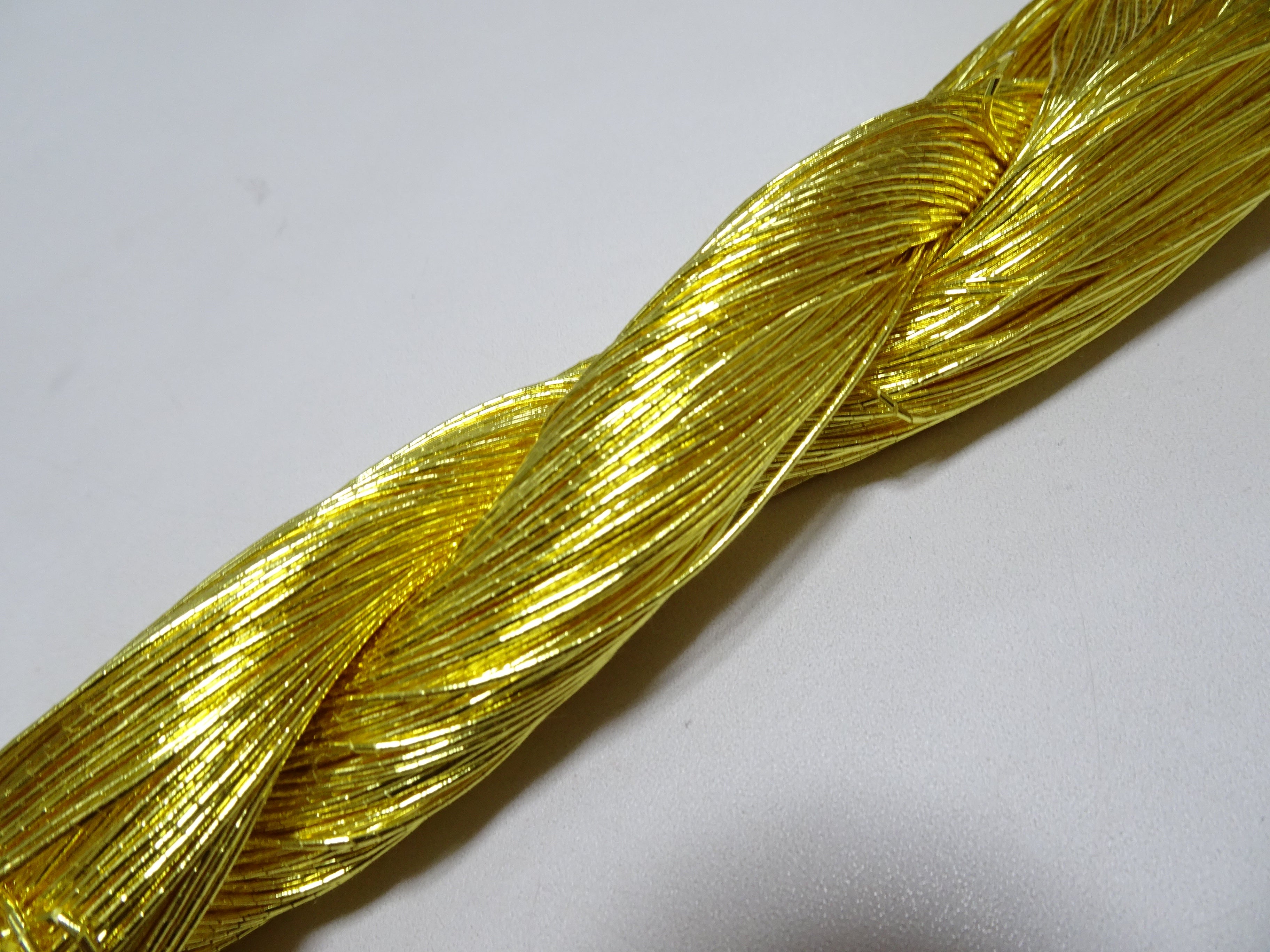 Limited to 4 pieces!! Japanese Vintage Gold Leaf Thread Kinkoma Embroidery 145 0.85mm 100M  16681