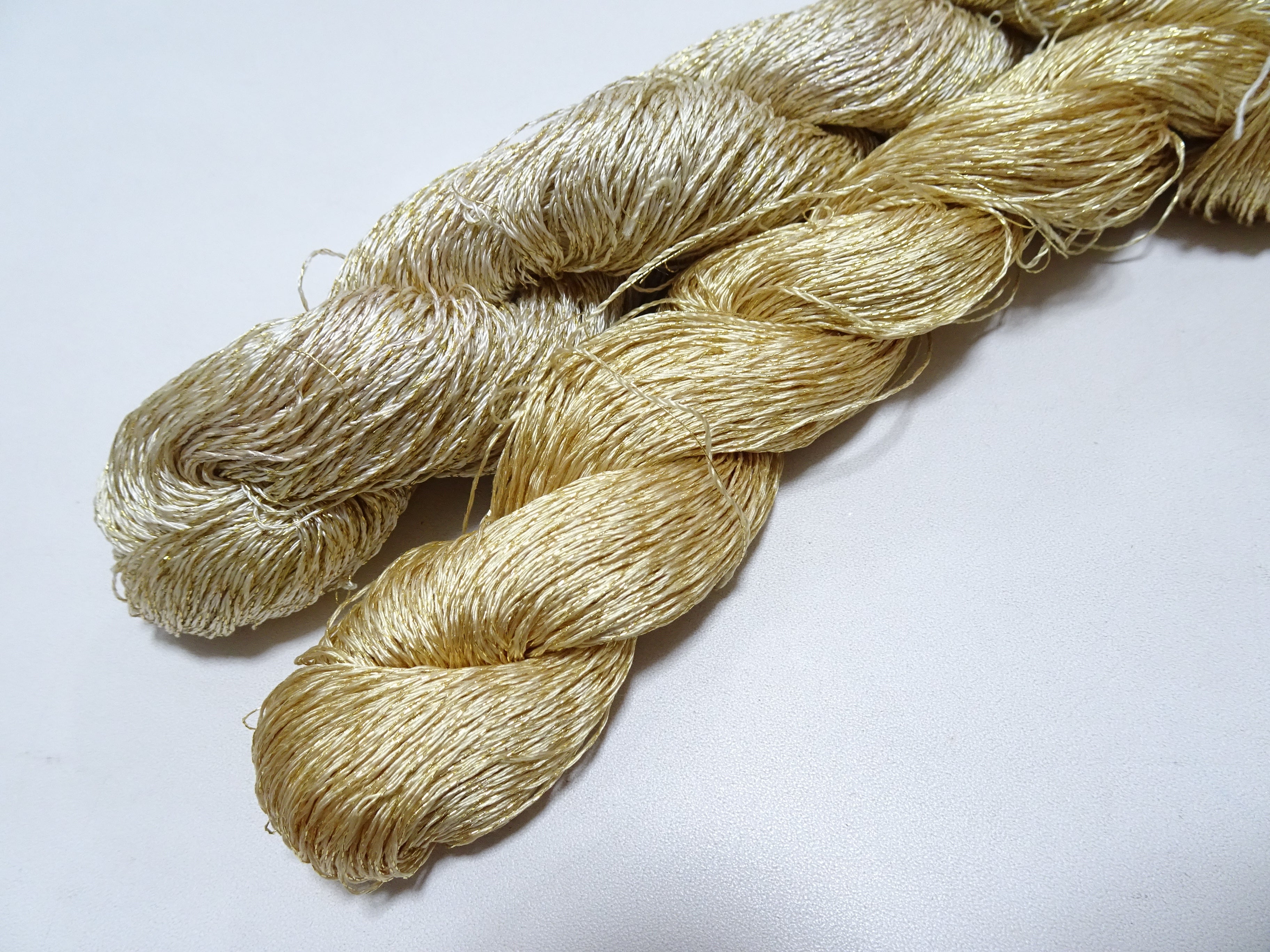 Japanese Vintage High Class Rare Silk Thread 2sets Mixture of Gold embroidery 18499