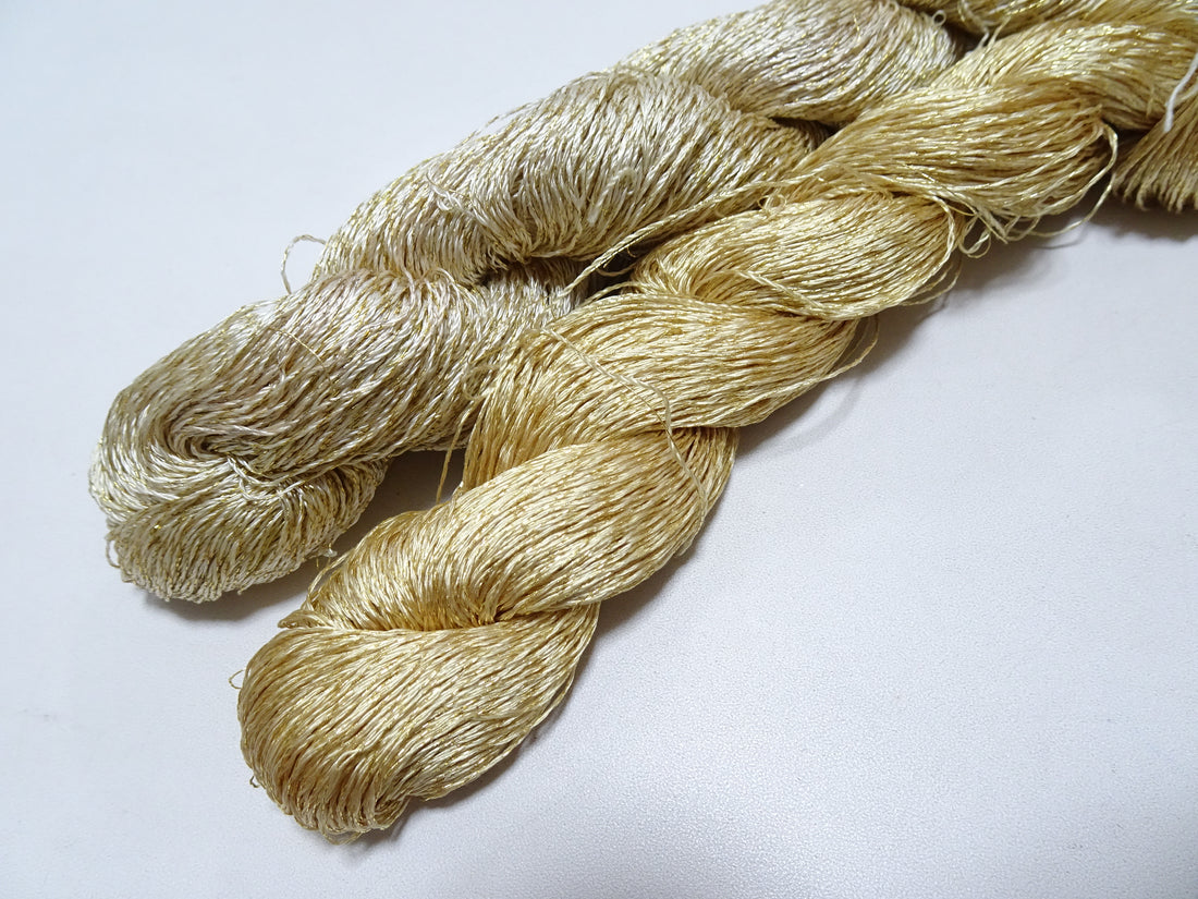 Japanese Vintage High Class Rare Silk Thread 2sets Mixture of Gold embroidery 18499