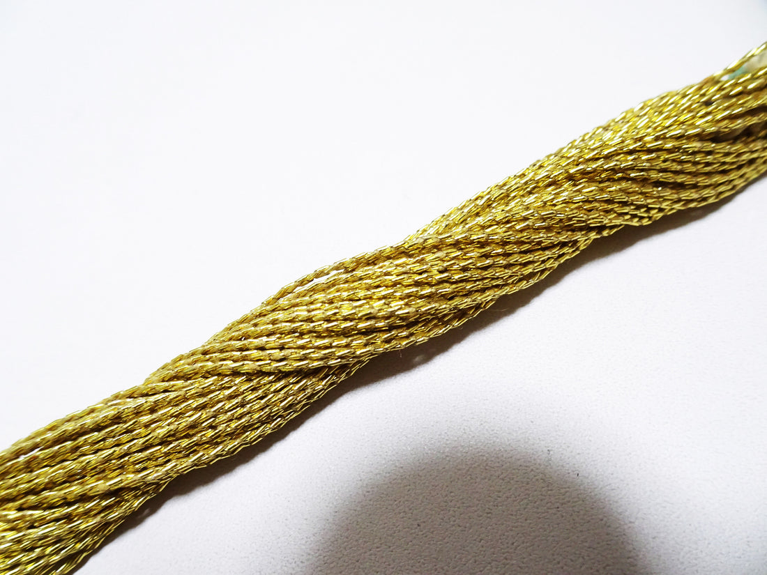 Special price!!　Japanese Vintage Rare Double Twist Gold leaf thread Embroidery 10M 0.90mm